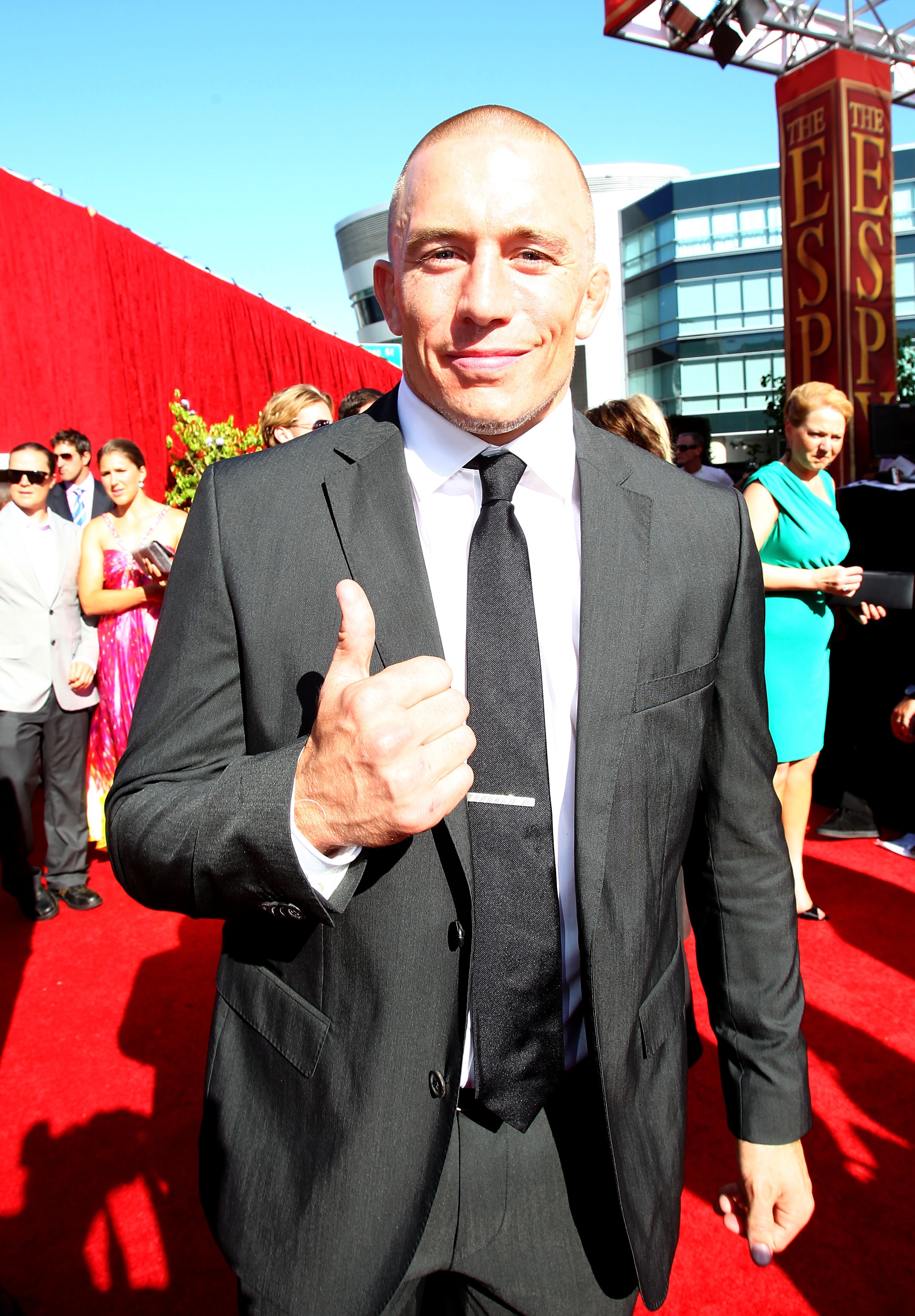 LOS ANGELES, CA - JULY 14: MMA Fighter Georges St-Pierre arrives at the 2010 ESPY Awards at Nokia Theatre L.A. Live on July 14, 2010 in Los Angeles, California.  (Photo by Alexandra Wyman/Getty Images for ESPY)