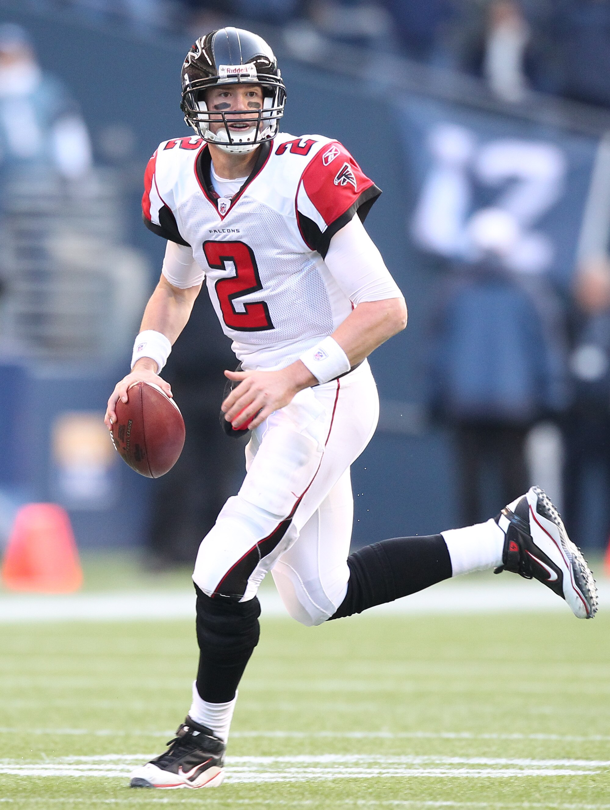 SEATTLE, WA - DECEMBER 19:  Quarterback Matt Ryan #2 of the Atlanta Falcons rushes against the Seattle Seahawks at Qwest Field on December 19, 2010 in Seattle, Washington. (Photo by Otto Greule Jr/Getty Images)