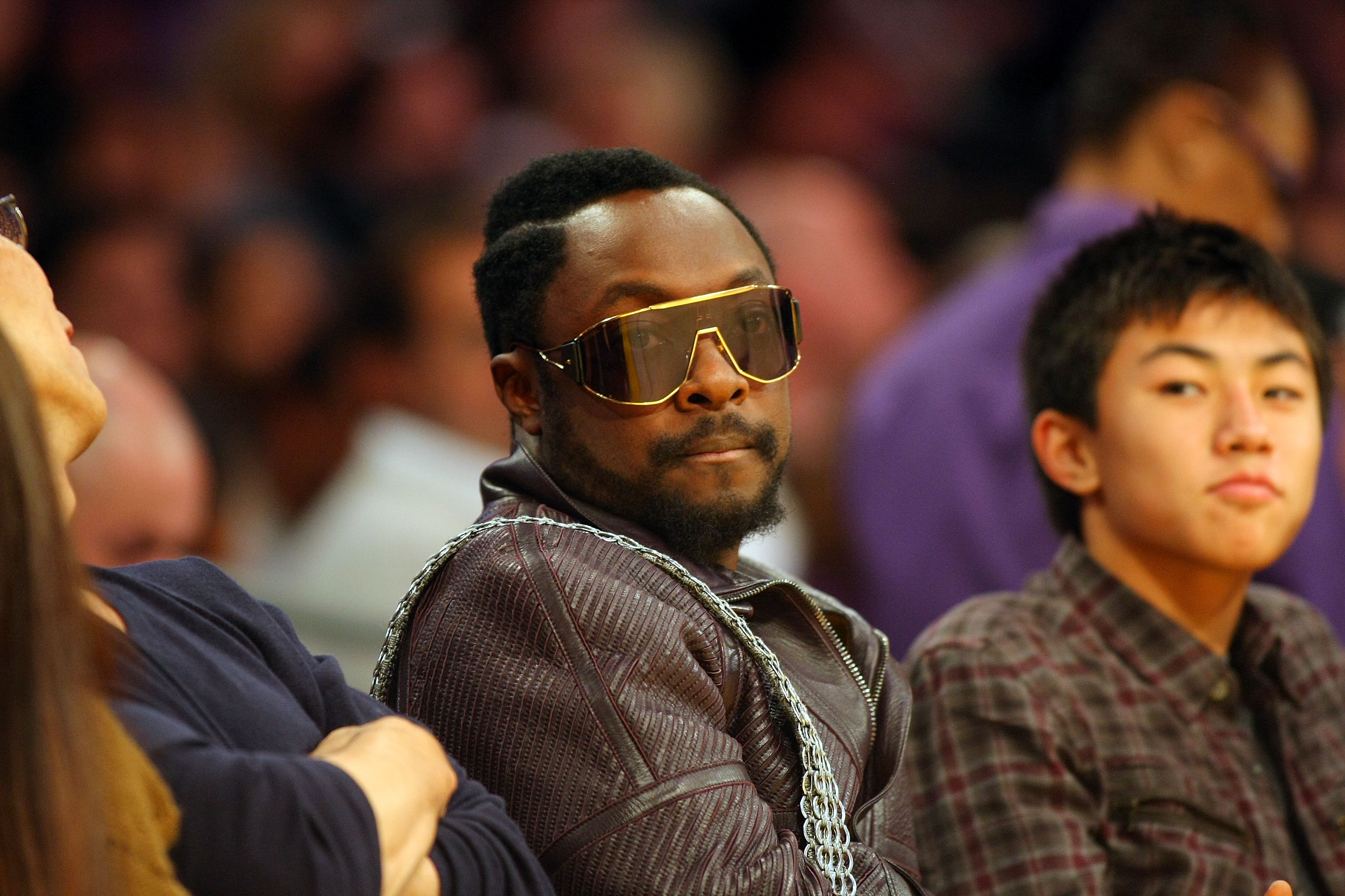 LOS ANGELES, CA - DECEMBER 25: Will.I.Am of the Black Eyed Peas attends the NBA game between the Miami Heat and the Los Angeles Lakers at Staples Center on December 25, 2010 in Los Angeles, California. (Photo by Victor Decolongon/Getty Images)