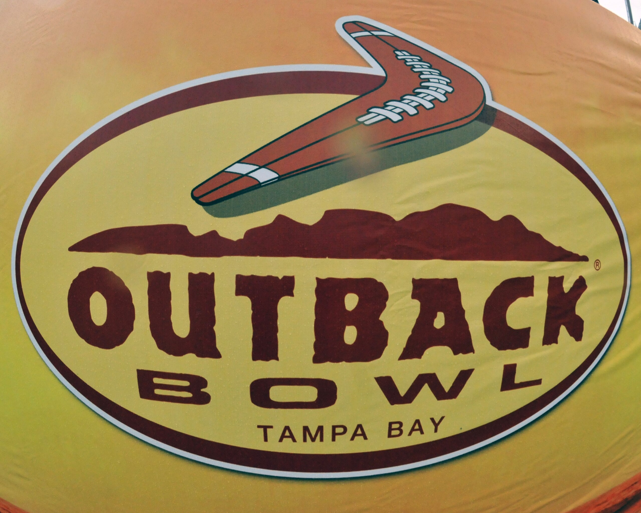 TAMPA, FL - JANUARY 1: A sideline banner is on display prior to the Outback Bowl between the Auburn Tigers and Northwestern Wildcats January 1, 2010 at Raymond James Stadium in Tampa, Florida.  (Photo by Al Messerschmidt/Getty Images)