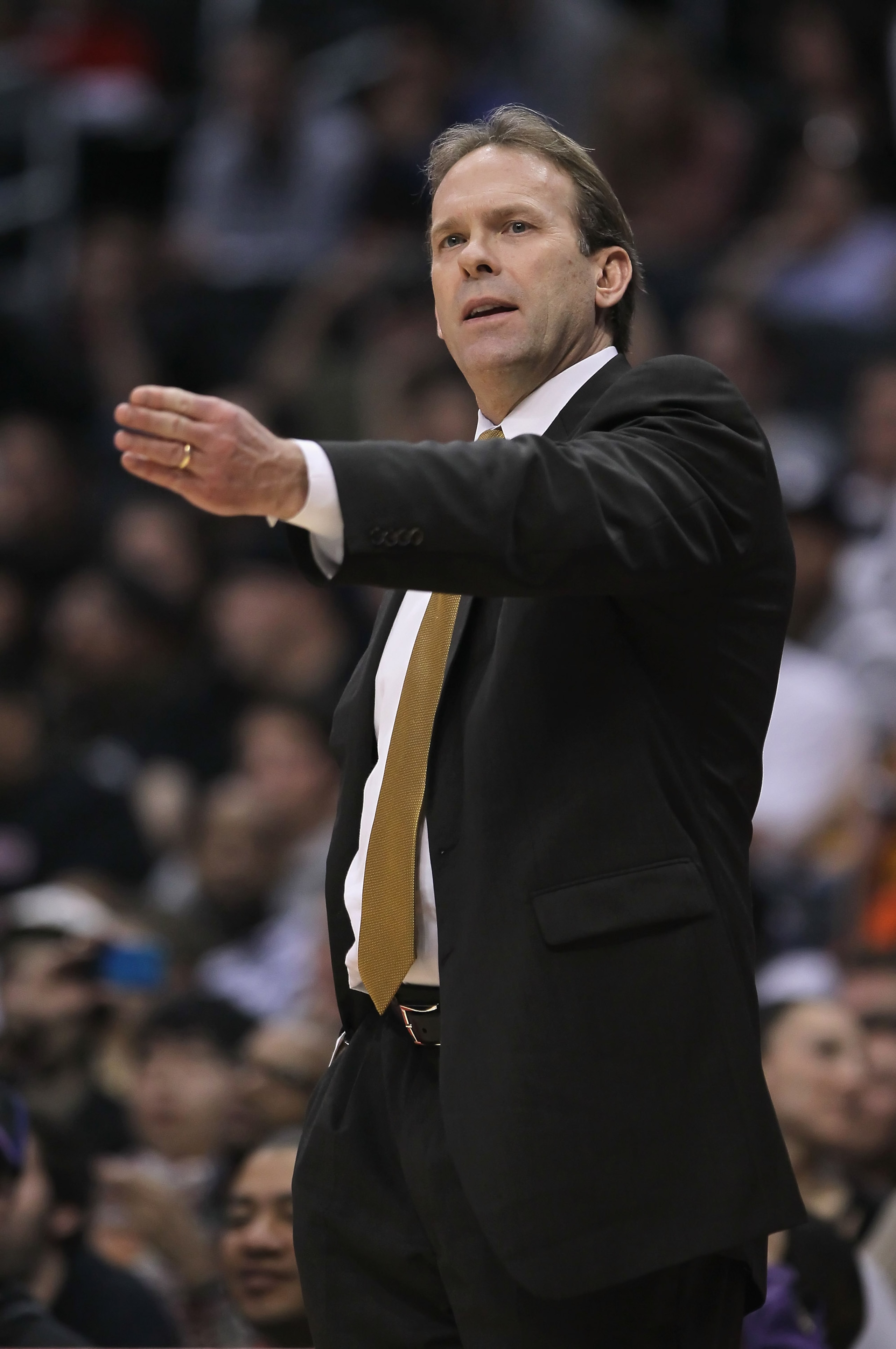 LOS ANGELES, CA - DECEMBER 20:  Minnesota Timberwolves head coach Kurt Rambis gestures during the second half against the Los Angeles Clippers at Staples Center on December 20, 2010 in Los Angeles, California. The Clippers defeated the Timberwolves 113-90