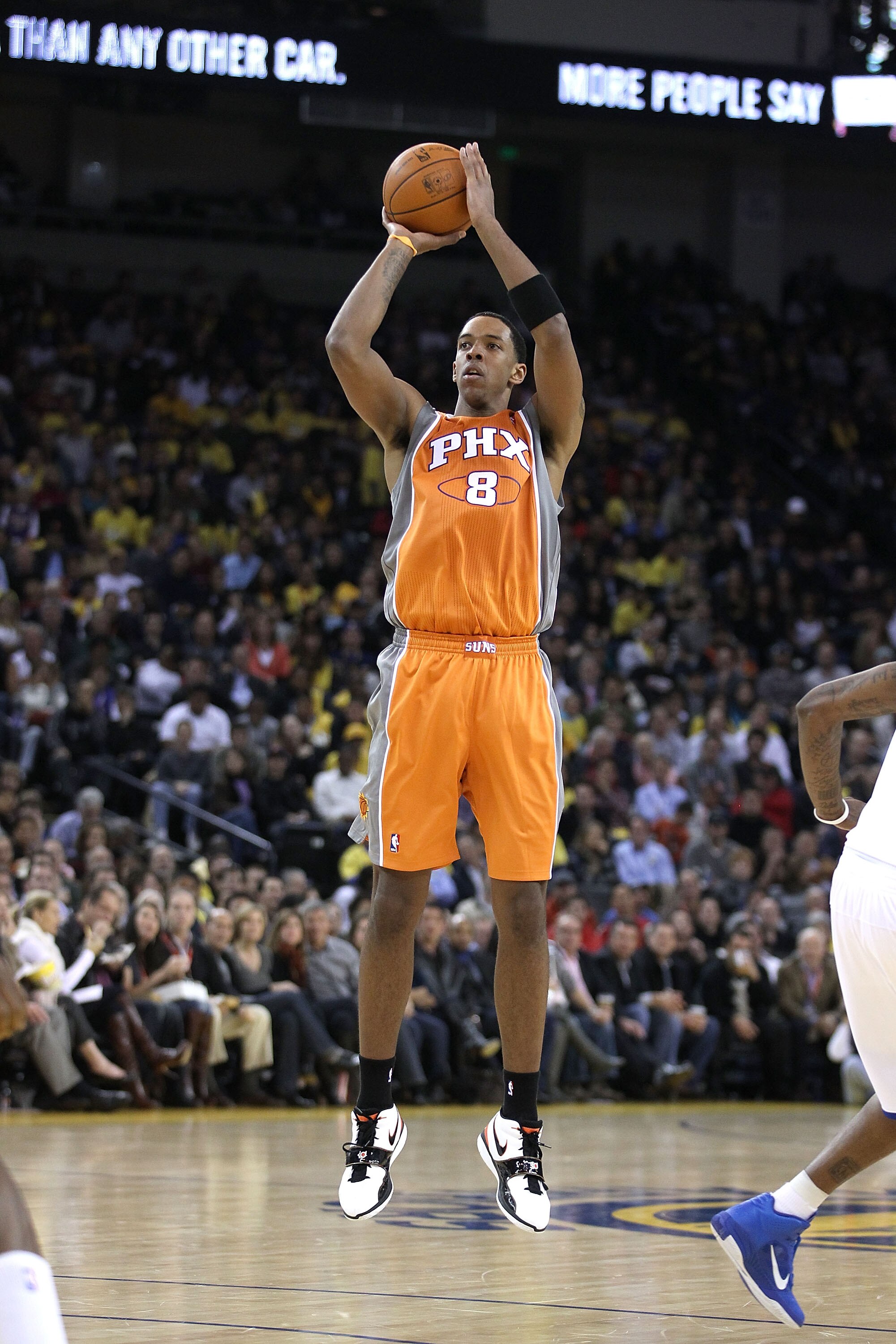 OAKLAND, CA - DECEMBER 02:  Channing Frye #8 of the Phoenix Suns in action against the Golden State Warriors at Oracle Arena on December 2, 2010 in Oakland, California. NOTE TO USER: User expressly acknowledges and agrees that, by downloading and or using
