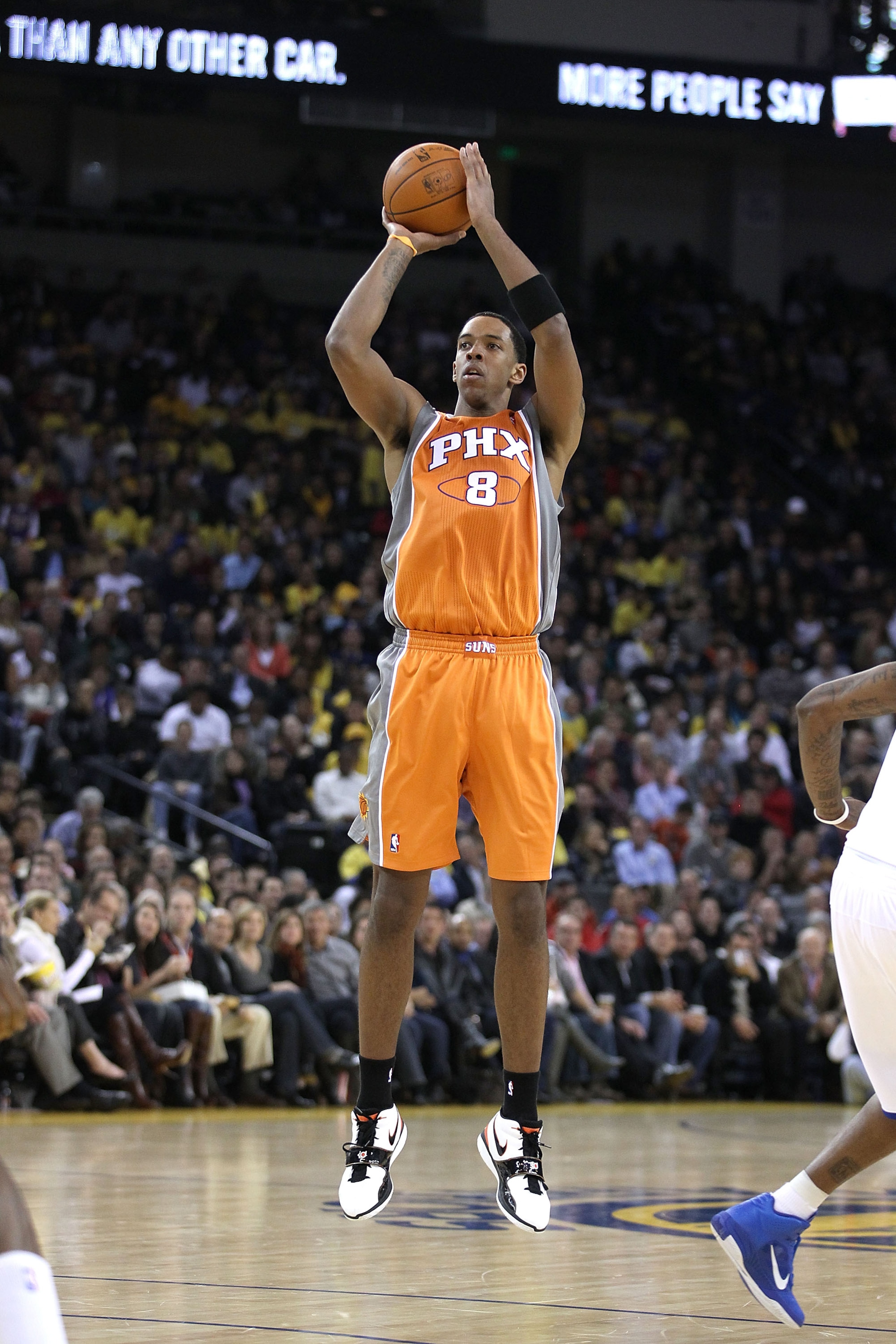 OAKLAND, CA - DECEMBER 02:  Channing Frye #8 of the Phoenix Suns in action against the Golden State Warriors at Oracle Arena on December 2, 2010 in Oakland, California. NOTE TO USER: User expressly acknowledges and agrees that, by downloading and or using
