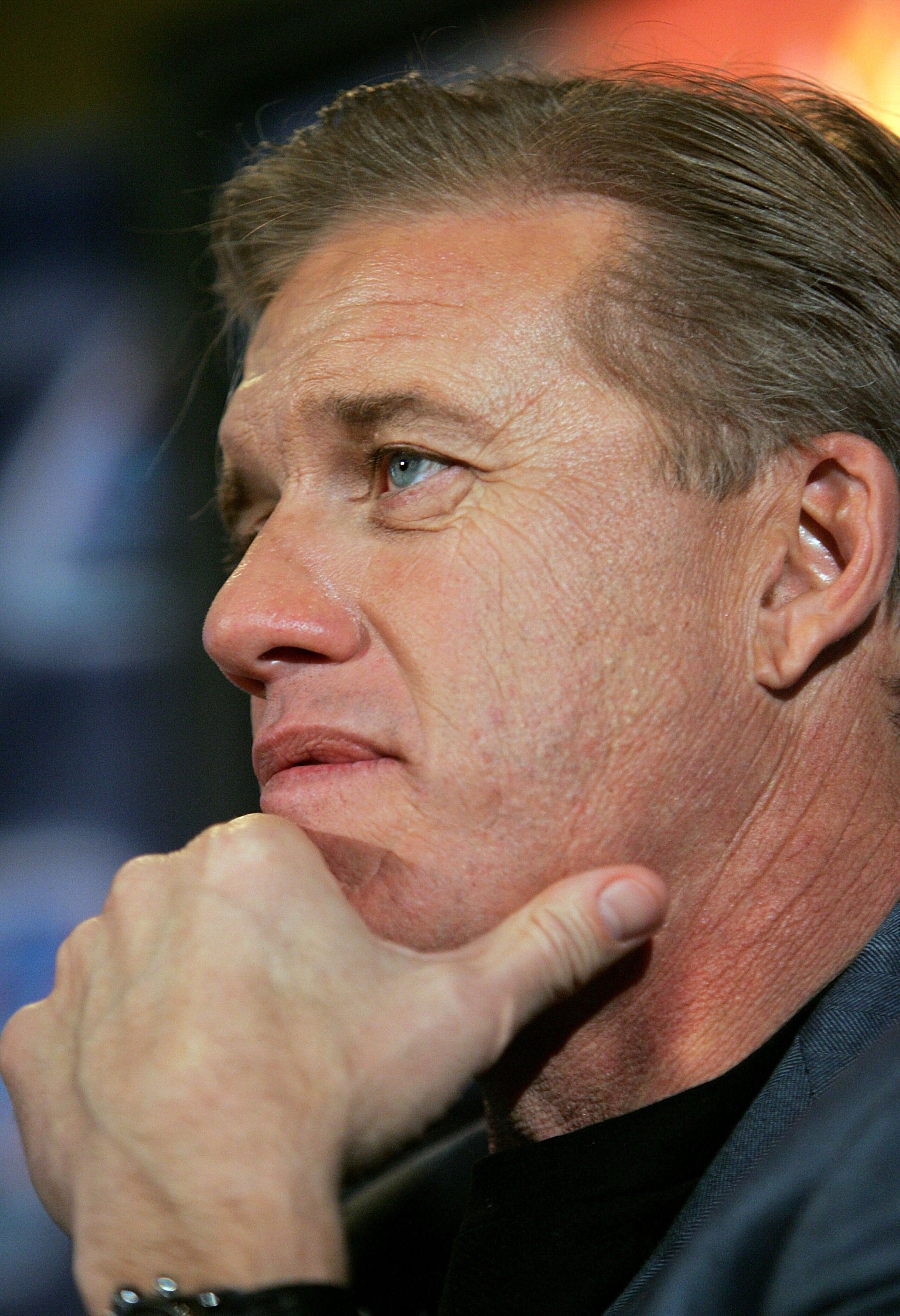 NEW YORK - JANUARY 26:  Co-owner John Elway of the Arena Football League team, the Colorado Crush, speaks as he attends a media conference for the AFL's 20th season kick off at the ESPN Zone January 26, 2006 in New York City.  (Photo by Paul Hawthorne/Get