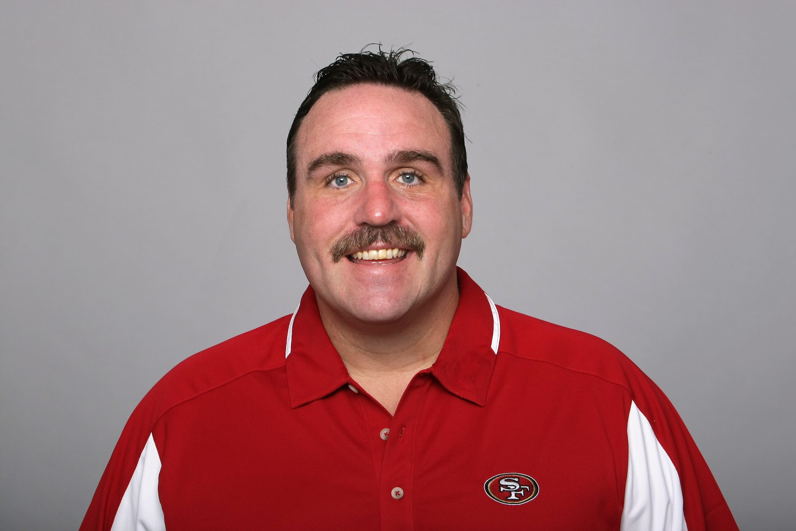 SAN FRANCISCO - 2009:  Jim Tomsula of the San Francisco 49ers poses for his 2009 NFL headshot at photo day in San Francisco, California.  (Photo by NFL Photos)