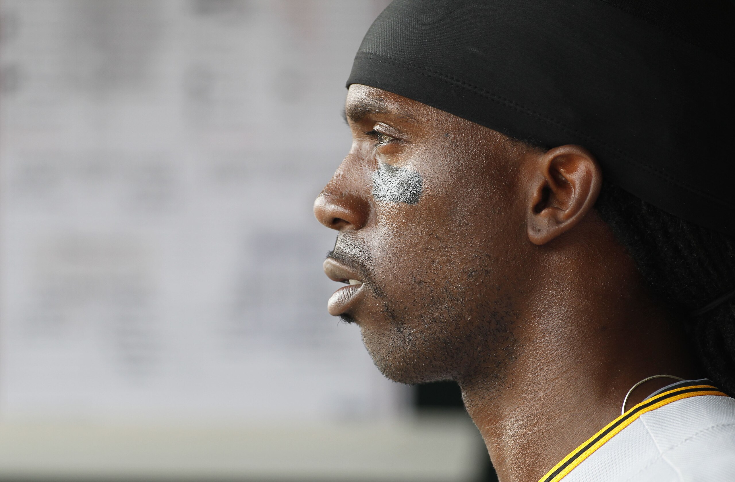 DETROIT - JUNE 13:  Andrew McCutchen #22 of the Pittsburgh Pirates during the sixth inning against the Detroit Tigers during the game on June 12, 2010 at Comerica Park in Detroit, Michigan. The Tigers defeated the Pirates 4-3.  (Photo by Leon Halip/Getty 