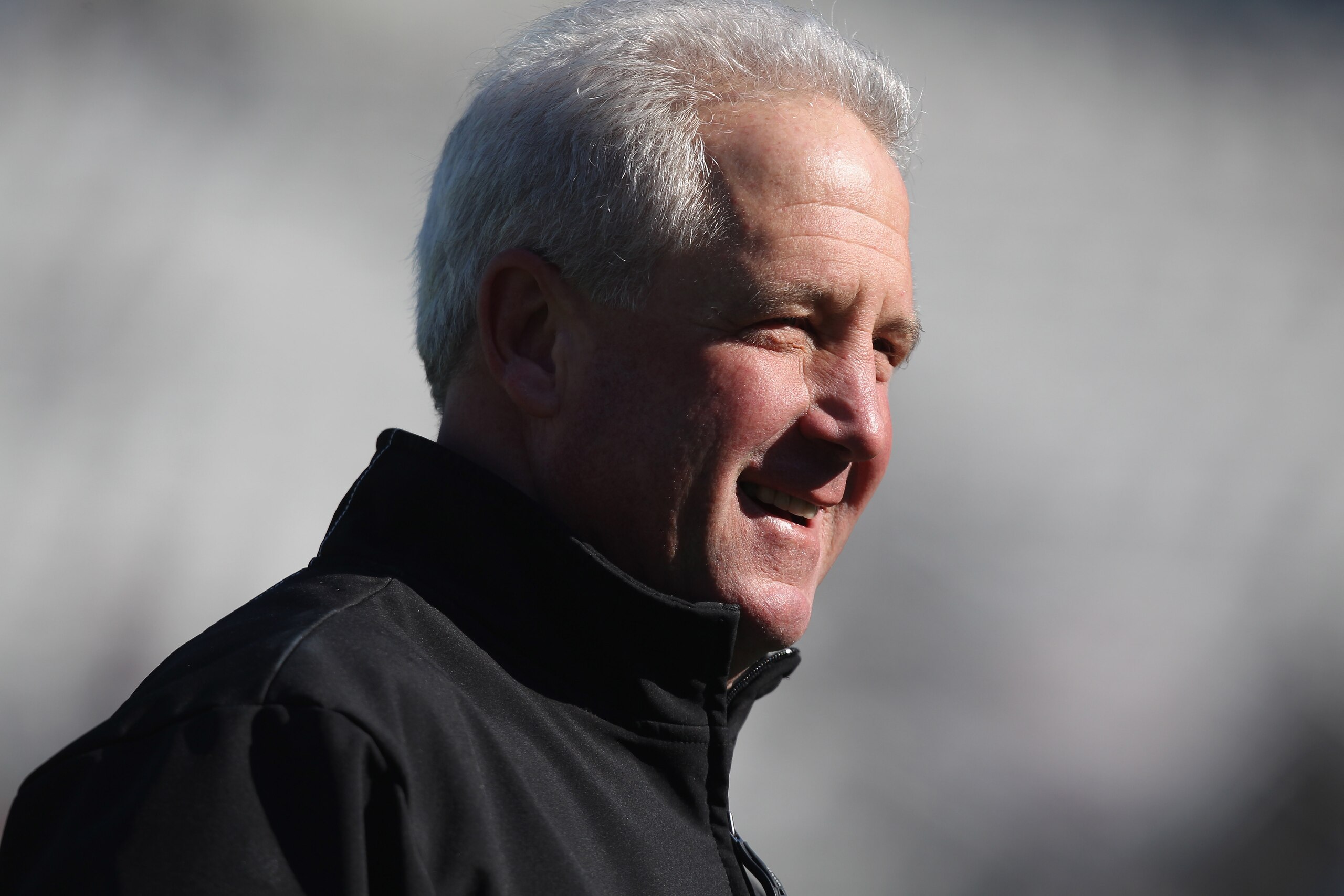 CHARLOTTE, NC - DECEMBER 19:  Head coach John Fox of the Carolina Panthers watches on during warmups against the Arizona Cardinals at Bank of America Stadium on December 19, 2010 in Charlotte, North Carolina.  (Photo by Streeter Lecka/Getty Images)