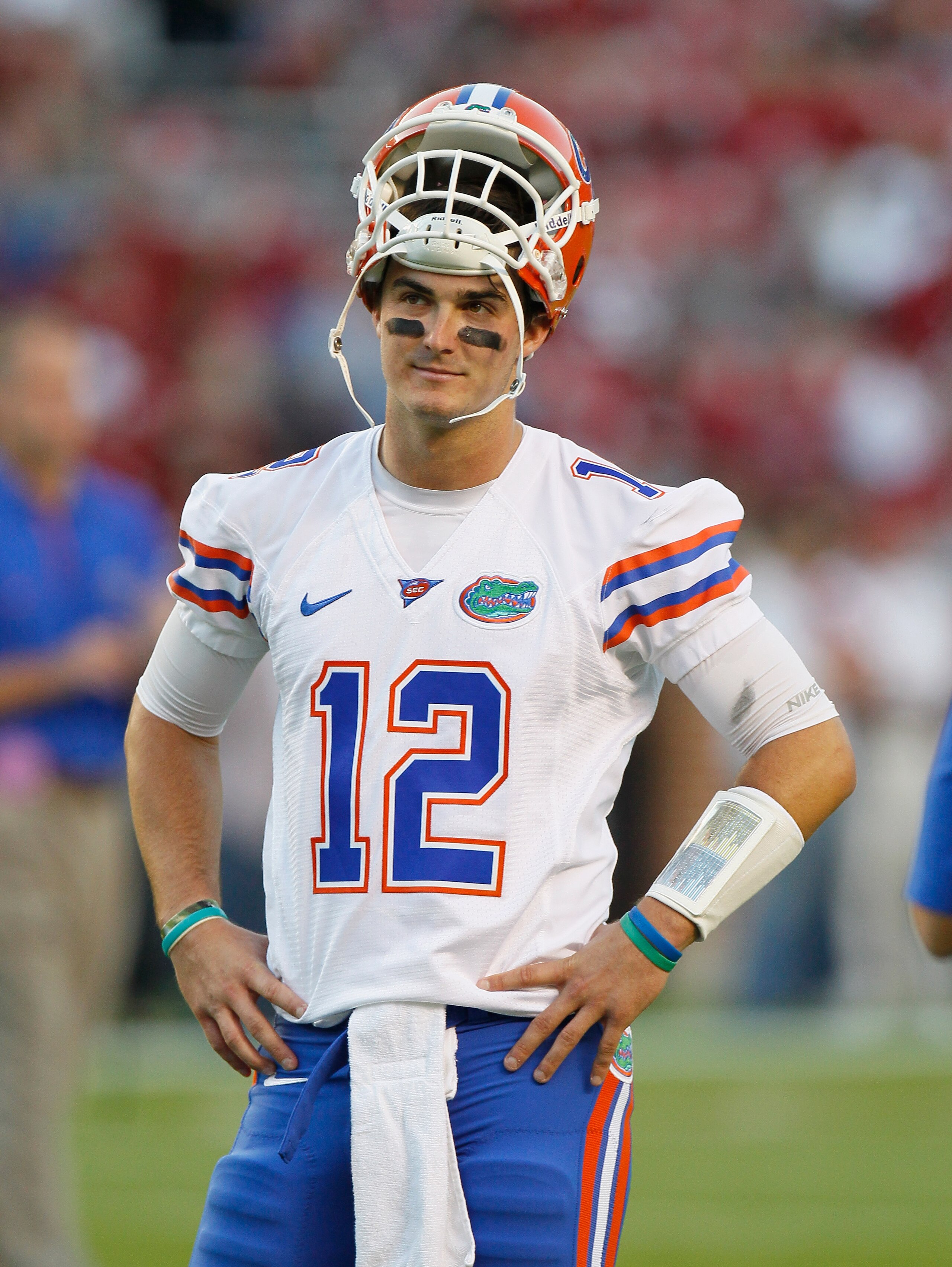 TUSCALOOSA, AL - OCTOBER 02:  Quarterback John Brantley #12 of the Florida Gators against the Alabama Crimson Tide at Bryant-Denny Stadium on October 2, 2010 in Tuscaloosa, Alabama.  (Photo by Kevin C. Cox/Getty Images)