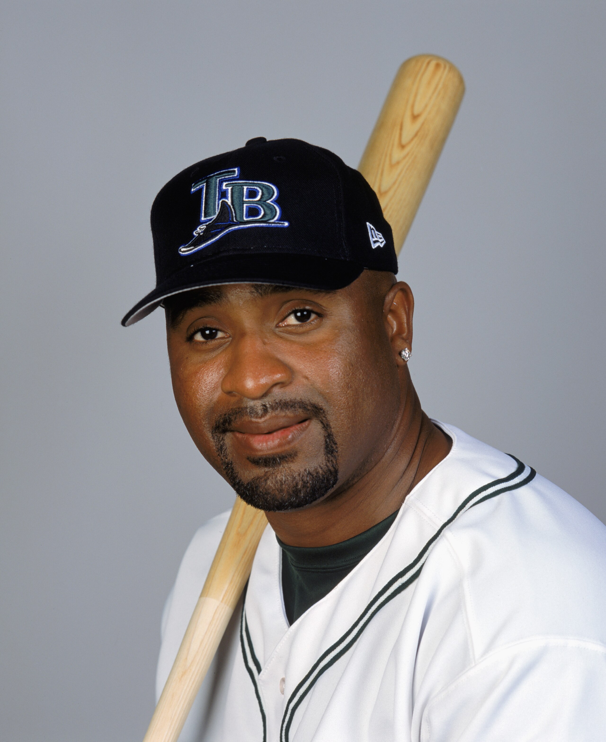 ST. PETERSBURG, FL- FEBRUARY 22: Greg Vaughn #23 poses for a portrait during the Tampa Bay Devil Rays Media Day at Florida Power Park on February 22, 2003 in St. Petersburg, Florida. (Photo by: Ezra Shaw/Getty Images) ST. PETERSBURG, FL- FEBRUARY 22: Greg Vaughn #23 poses for a portrait during the Tampa Bay Devil Rays Media Day at Florida Power Park on February 22, 2003 in St. Petersburg, Florida. (Photo by: Ezra Shaw/Getty Images)