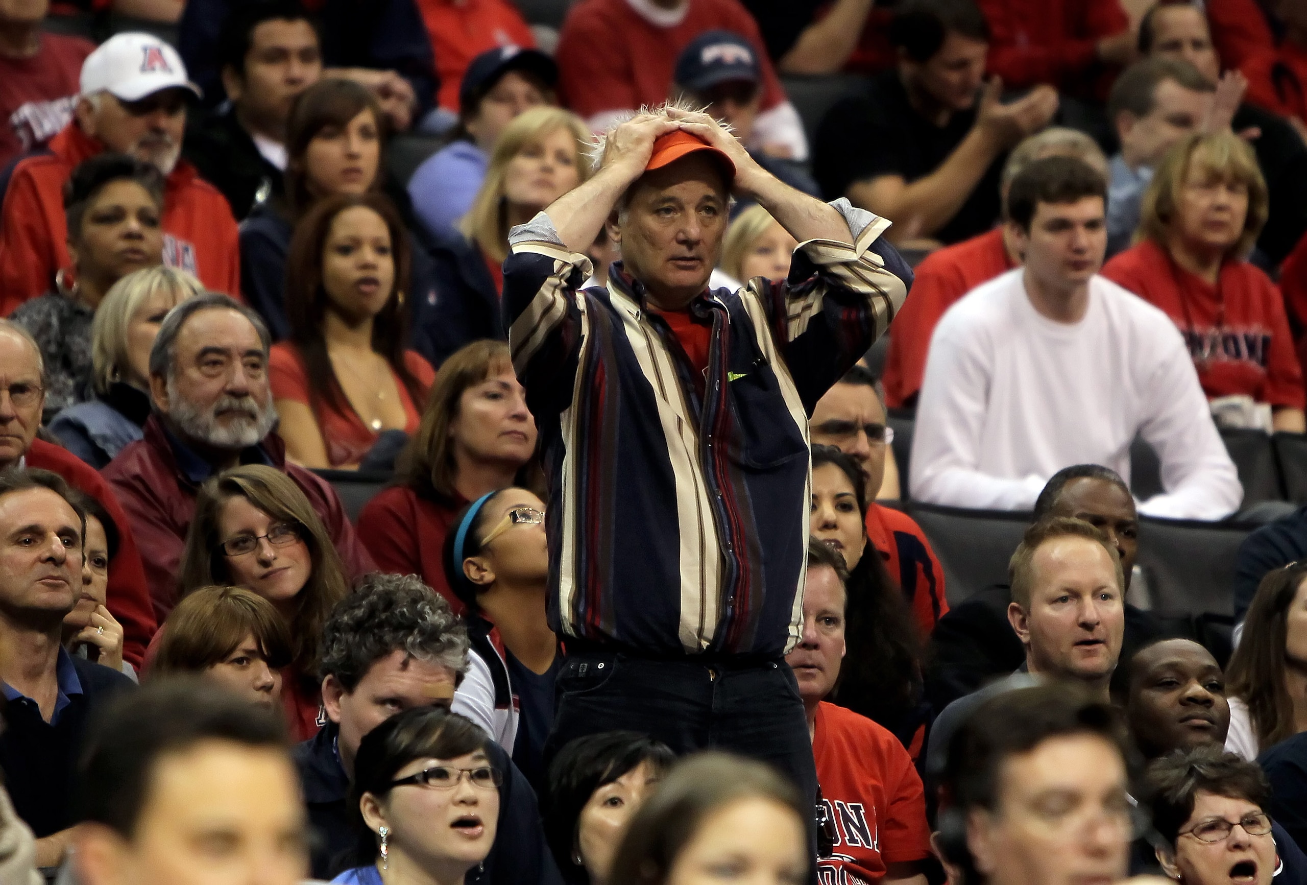 LOS ANGELES, CA - MARCH 11:  Actor Bill Murray is seen during the Quarterfinals of the Pac-10 Basketball Tournament between the Arizona Wildcats and the UCLA Bruins at Staples Center on March 11, 2010 in Los Angeles, California. UCLA defeated Arizona 75-6