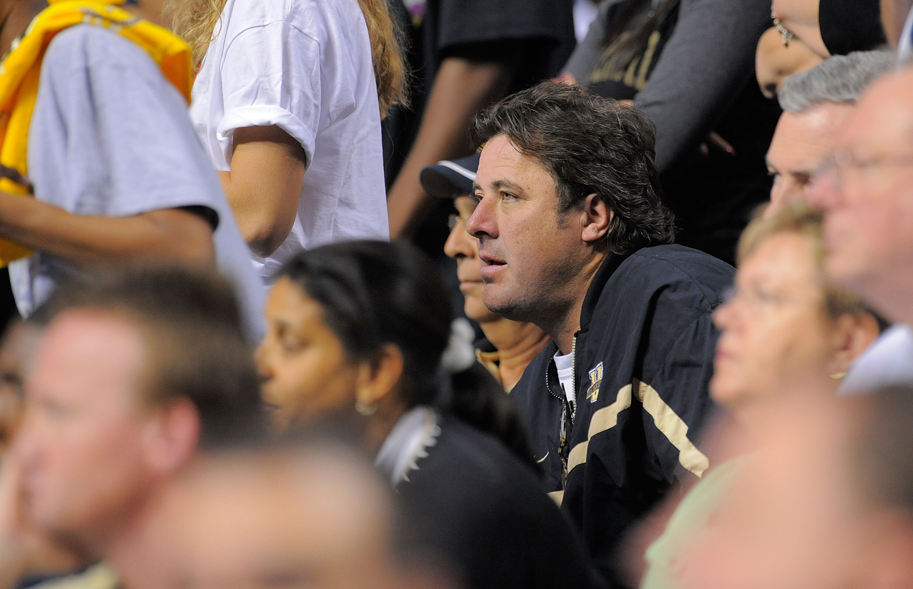 TAMPA, FL - MARCH 21:  Country music star Vince Gill watches the game between the Siena Saints and the Vanderbilt Commodores during the first round of the 2008 NCAA Tournament Midwest Regional at the St. Pete Times Forum March 21, 2008 in Tampa, Florida.