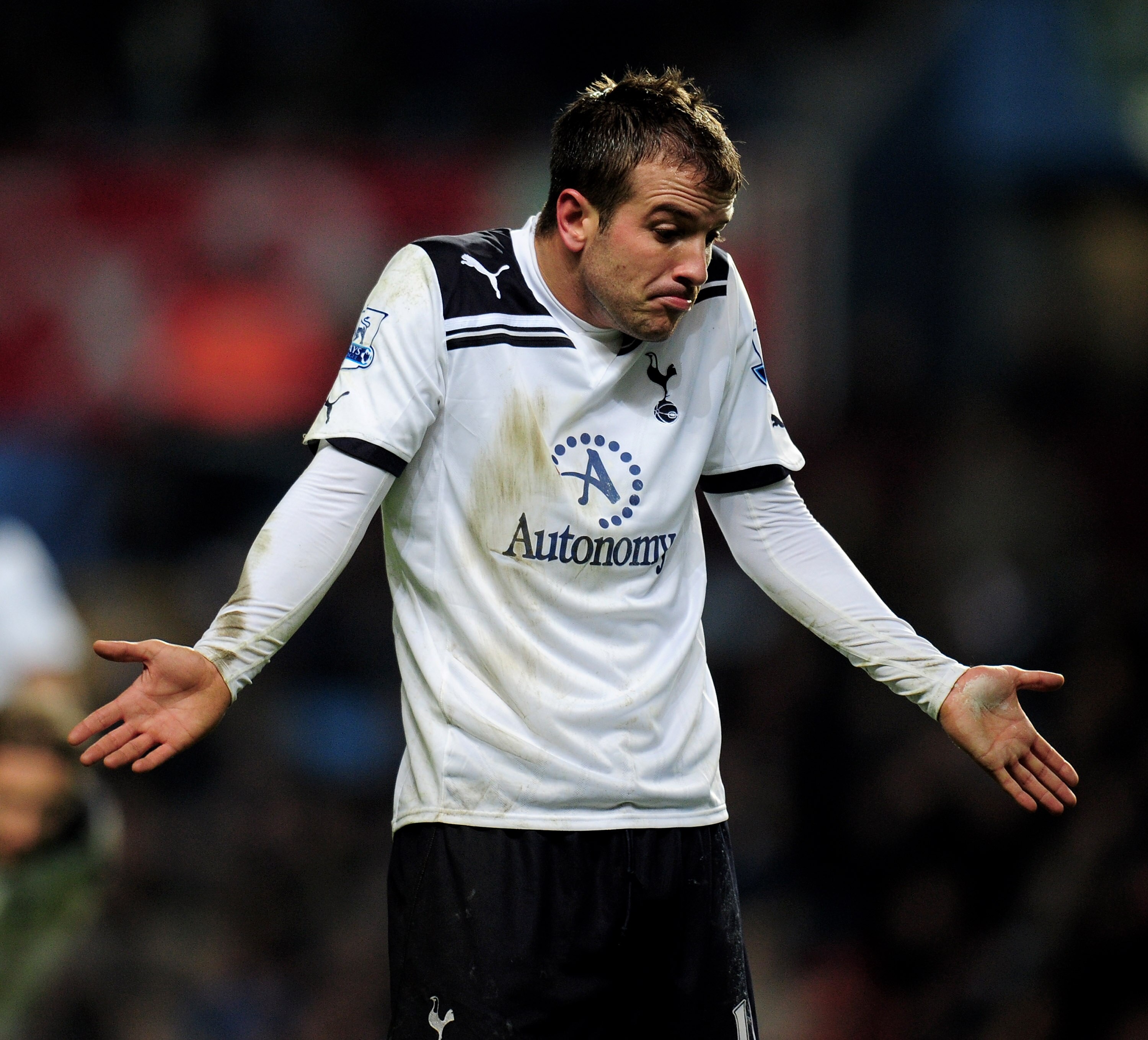BIRMINGHAM, ENGLAND - DECEMBER 26:  Rafael Van Der Vaart of Tottenham reacts during the Barclays Premier League match between Aston Villa and Tottenham Hotspur at Villa Park on December 26, 2010 in Birmingham, England.  (Photo by Shaun Botterill/Getty Ima