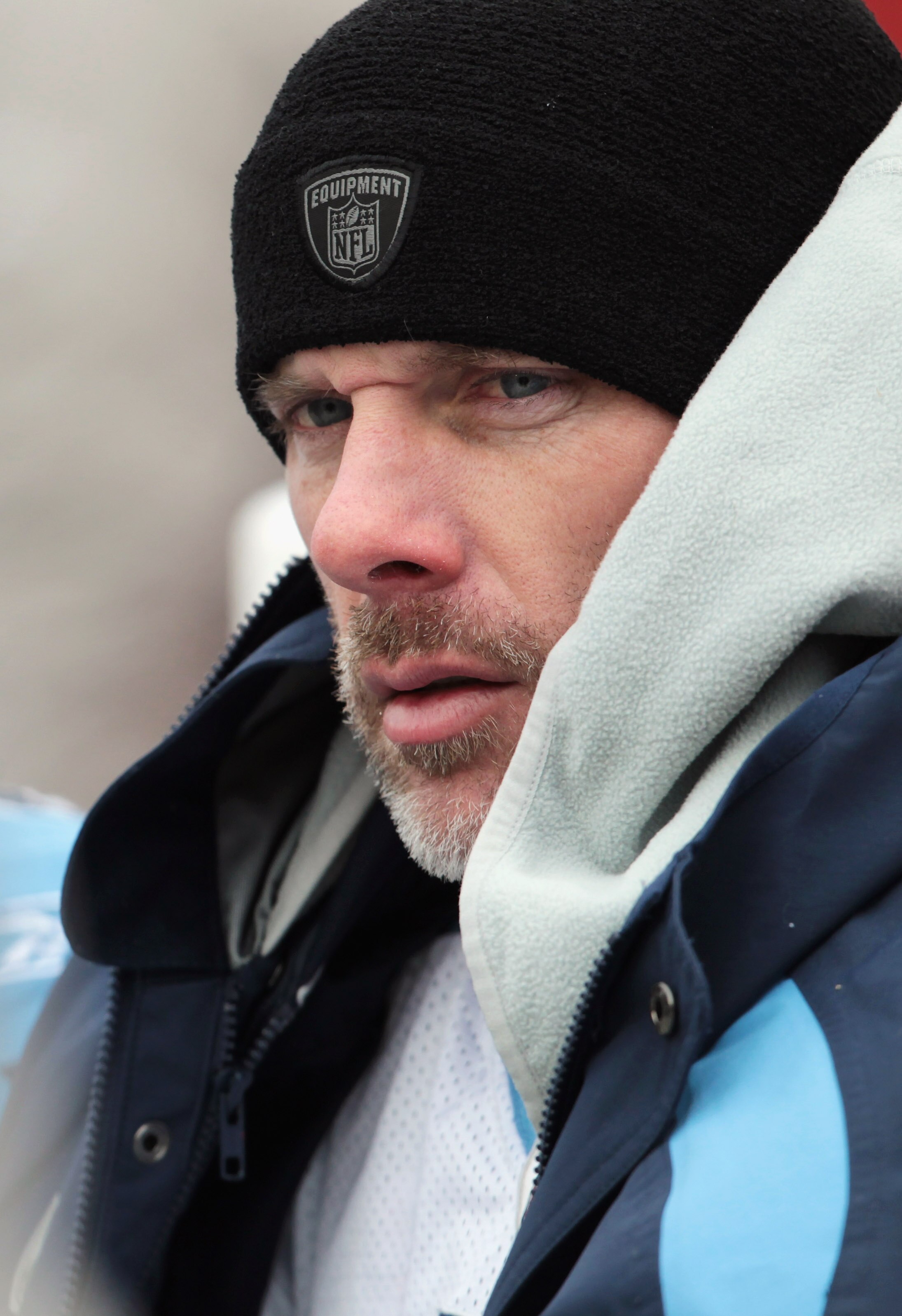 KANSAS CITY, MO - DECEMBER 26:  Quarterback Kerry Collins #5 of the Tennessee Titans looks on from the bench during the game against the Kansas City Chiefs on December 26, 2010 at Arrowhead Stadium in Kansas City, Missouri.  (Photo by Jamie Squire/Getty I