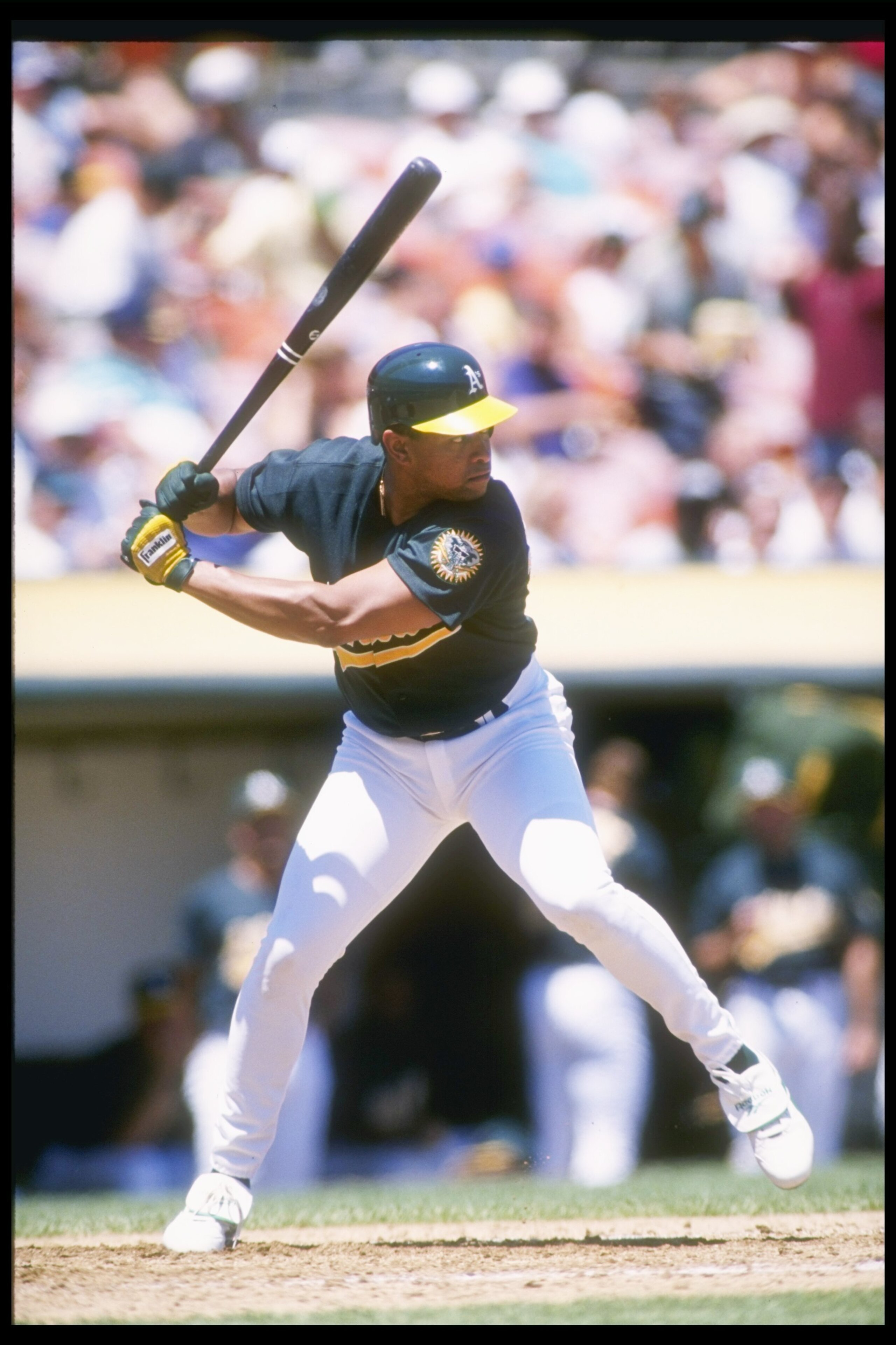 2 Aug 1995: Outfielder Danny Tartabull of the Oakland Athletics at bat during a game against the Texas Rangers at the Oakland Coliseum in Oakland, California. The Rangers won the game 5-4. Mandatory Credit: Otto Greule /Allsport 2 Aug 1995: Outfielder Danny Tartabull of the Oakland Athletics at bat during a game against the Texas Rangers at the Oakland Coliseum in Oakland, California. The Rangers won the game 5-4. Mandatory Credit: Otto Greule /Allsport