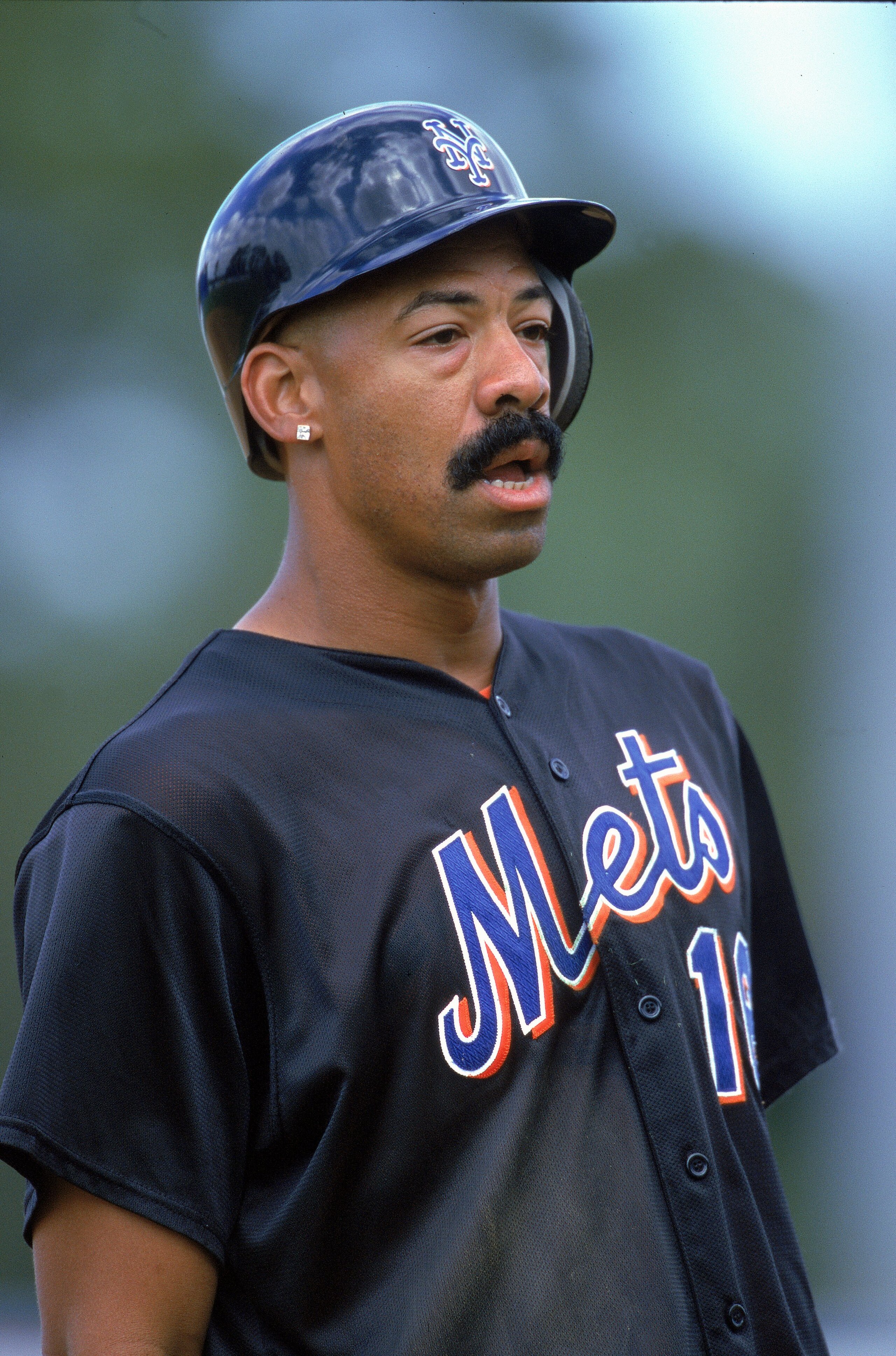 14 Mar 2000: Derek Bell #16 of the New York Mets looks on during the Spring Training Game against the Florida Marlins at the Thomas White Stadium in Port St. Lucie, Florida. Mandatory Credit: Matthew Stockman /Allsport 14 Mar 2000: Derek Bell #16 of the New York Mets looks on during the Spring Training Game against the Florida Marlins at the Thomas White Stadium in Port St. Lucie, Florida. Mandatory Credit: Matthew Stockman /Allsport