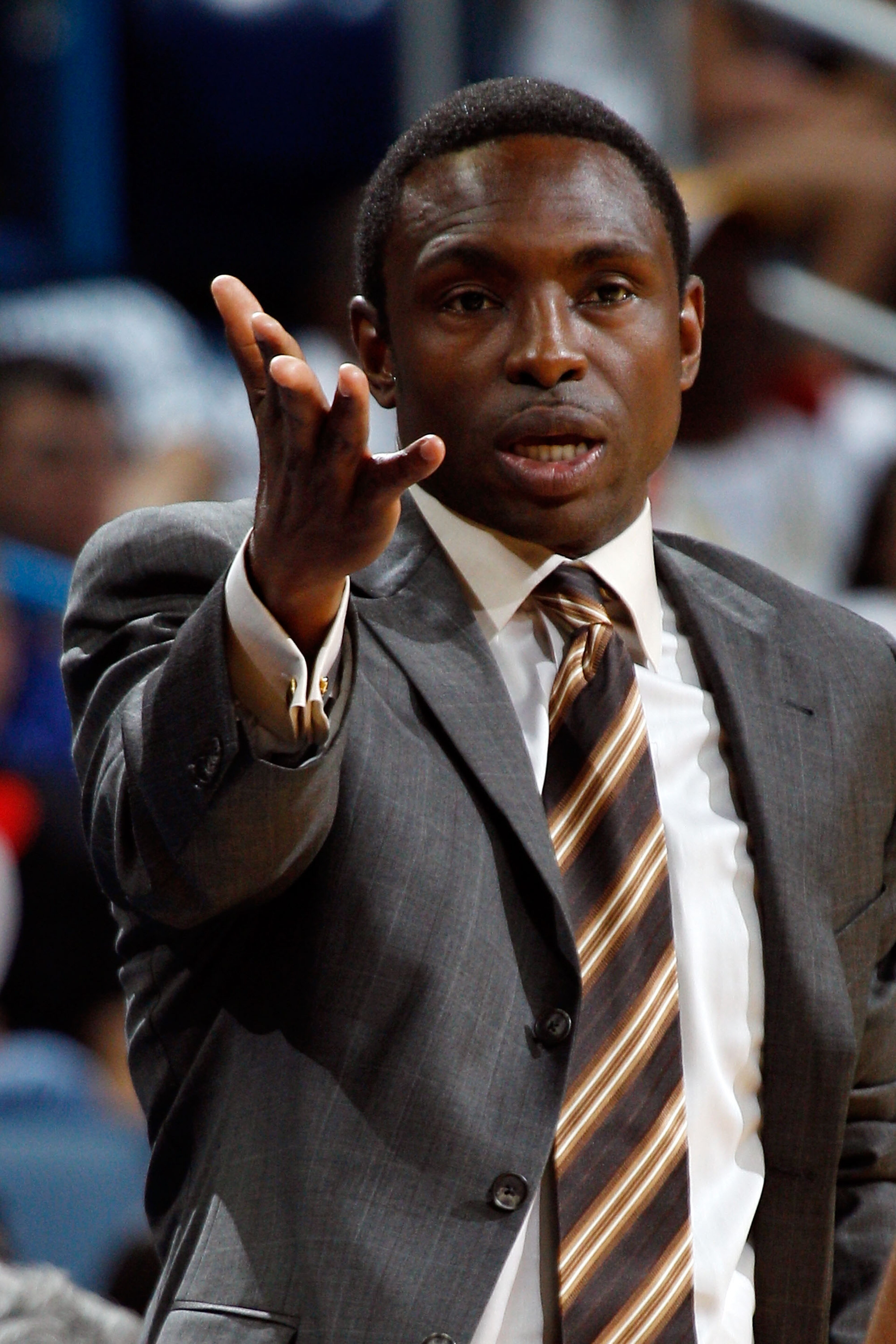 NEW ORLEANS, LA - DECEMBER 22:  Head coach Avery Johnson of the New Jersey Nets calls a play during the game against the New Orleans Hornets at the New Orleans Arena on December 22, 2010 in New Orleans, Louisiana.  The Hornets defeated the Nets 105-91.