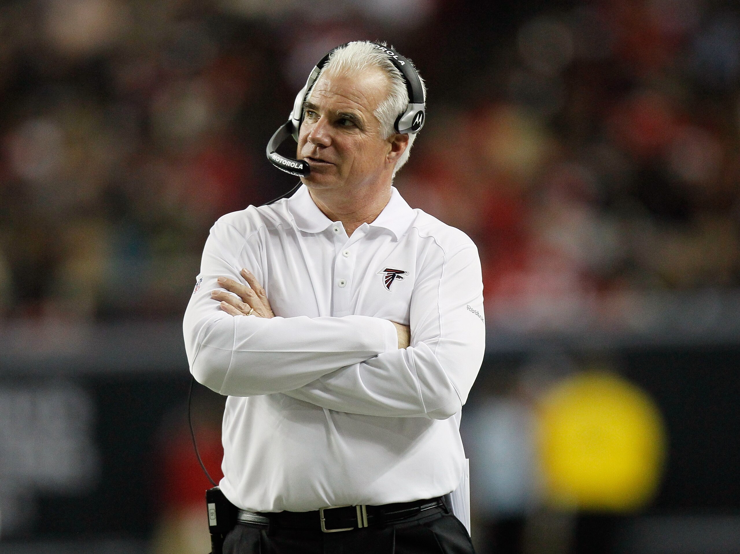 ATLANTA, GA - DECEMBER 27: Atlanta Falcons head coach Mike Smith waits on the field during the game against the New Orleans Saints at the Georgia Dome on December 27, 2010 in Atlanta, Georgia. (Photo by Kevin C. Cox/Getty Images) ATLANTA, GA - DECEMBER 27: Atlanta Falcons head coach Mike Smith waits on the field during the game against the New Orleans Saints at the Georgia Dome on December 27, 2010 in Atlanta, Georgia. (Photo by Kevin C. Cox/Getty Images)