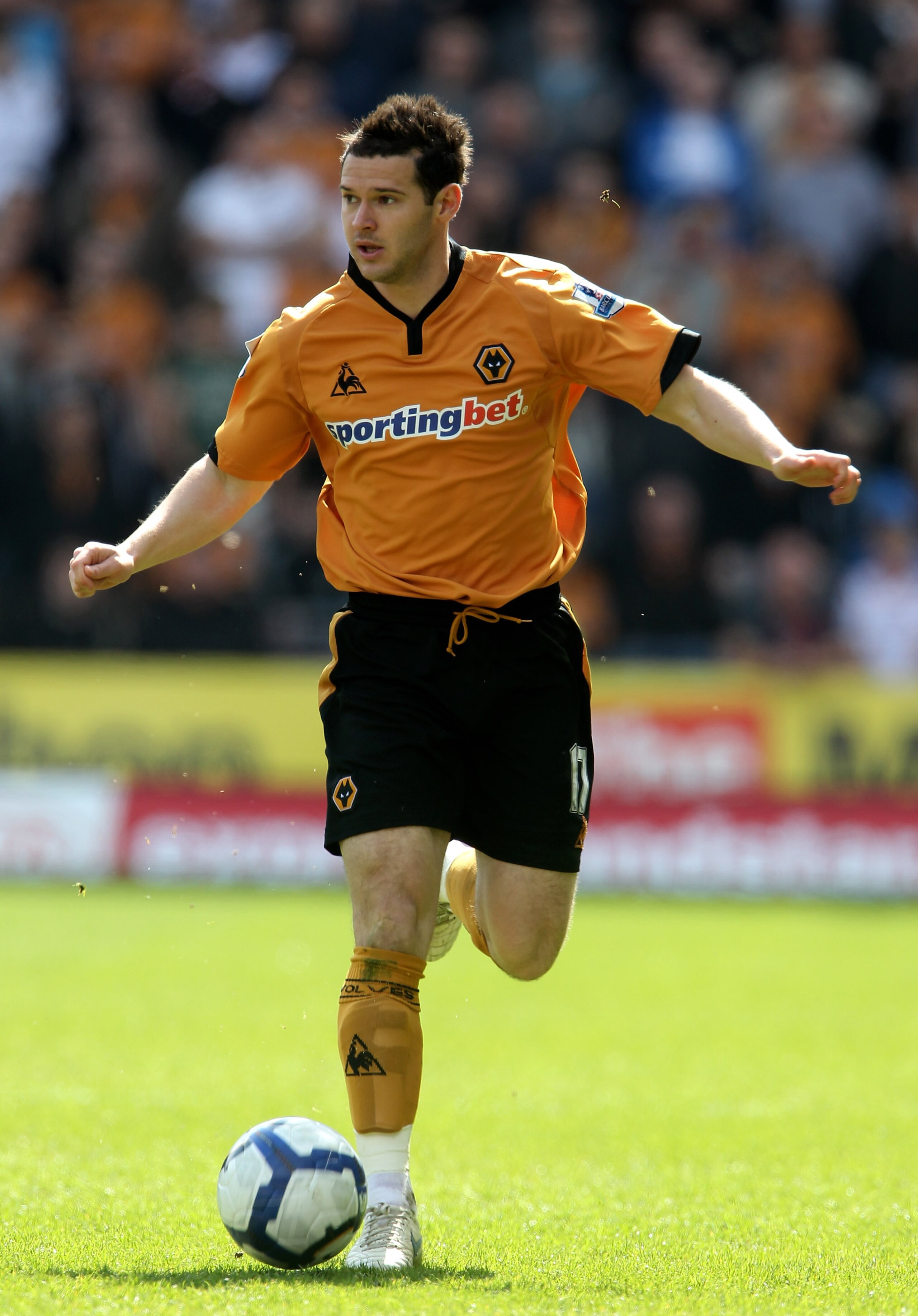 WOLVERHAMPTON, ENGLAND - APRIL 11:  Matt Jarvis of Wolverhampton Wanderers in action during the Barclays Premier League match between Wolverhampton Wanderers and Stoke City at Molineux on April 11, 2010 in Wolverhampton, England.  (Photo by Phil Cole/Gett