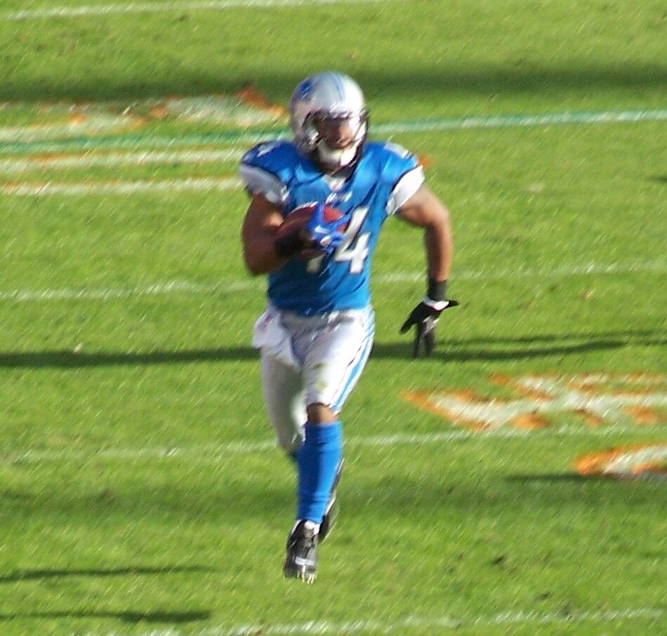 Brandon Pettigrew is a locomotive that will not be stopped until he reaches the end zone.