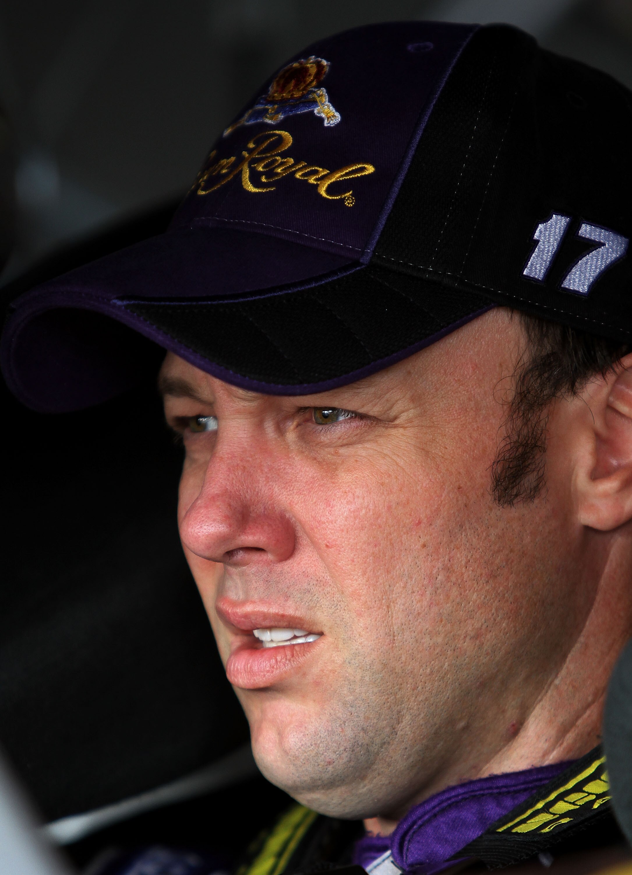 HOMESTEAD, FL - NOVEMBER 19:  Matt Kenseth, driver of the #17 Crown Royal Ford, prepares to drive during practice for the NASCAR Sprint Cup Series Ford 400 at Homestead-Miami Speedway on November 19, 2010 in Homestead, Florida.  (Photo by Jerry Markland/G
