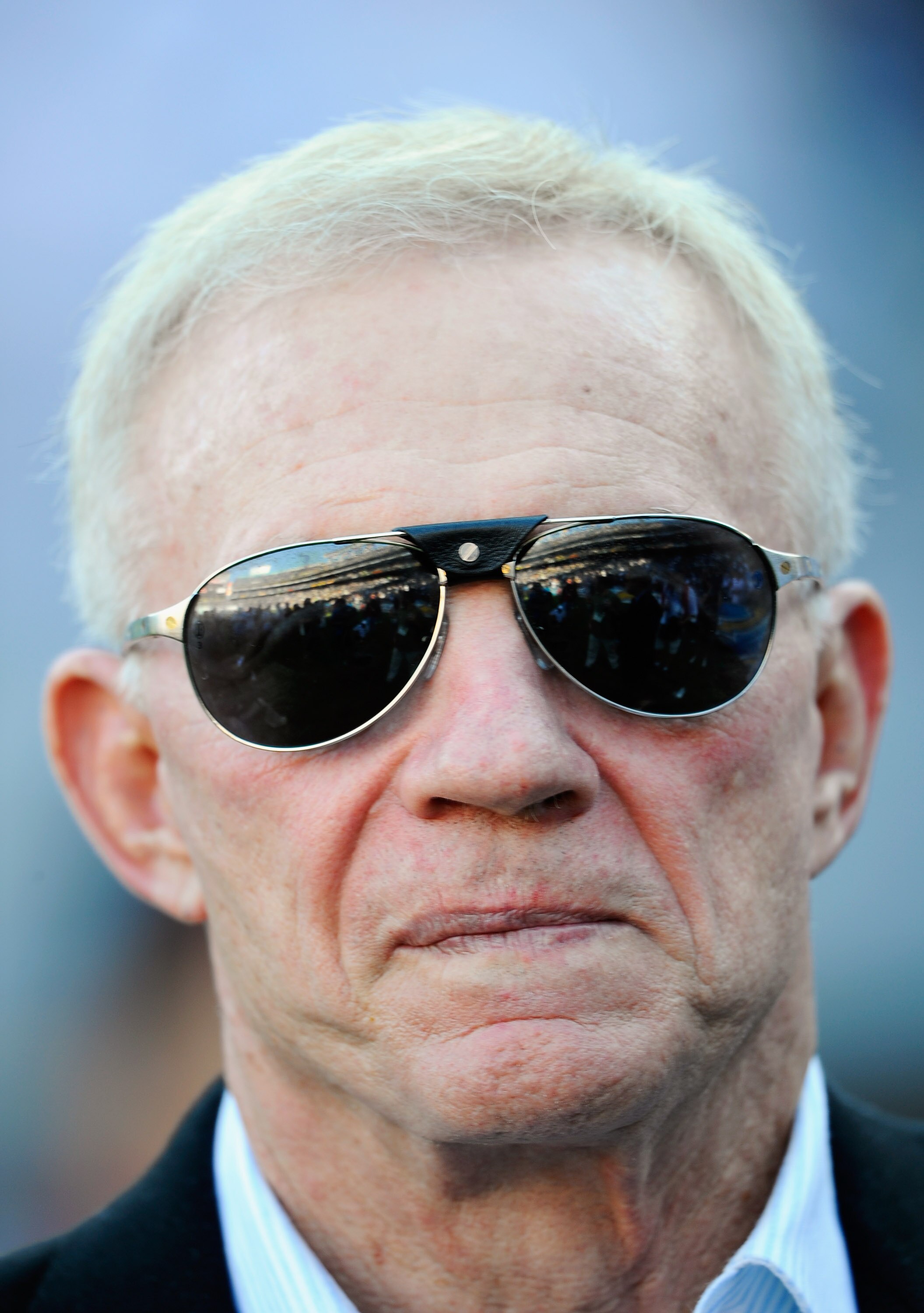 SAN DIEGO - AUGUST 21:  Dallas Cowboys owner Jerry Jones during preseason game against the San Diego Chargers at Qualcomm Stadium on August 21, 2010 in San Diego, California.  (Photo by Kevork Djansezian/Getty Images)