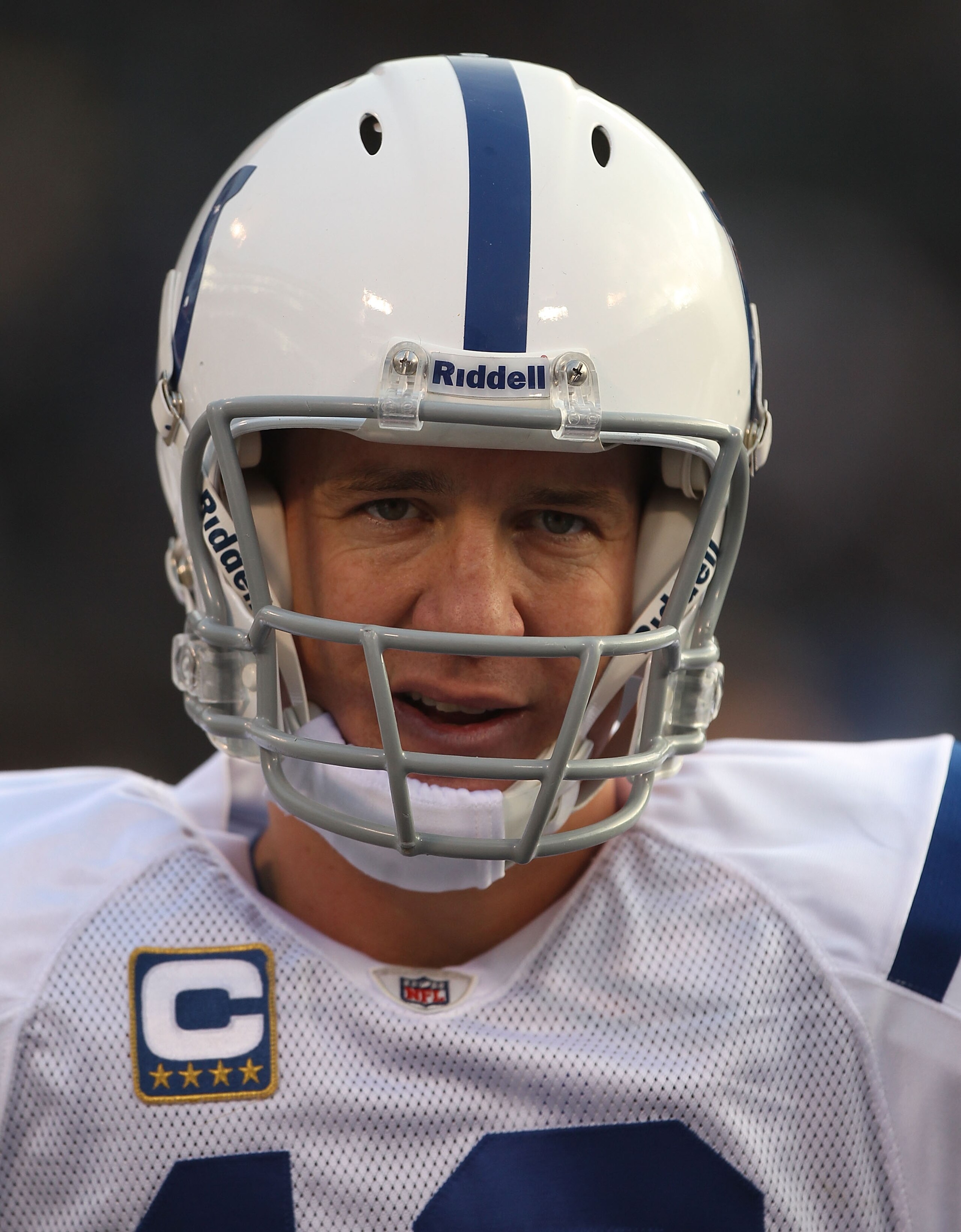 OAKLAND, CA - DECEMBER 26: Peyton Manning #18 of the Indianapolis Colts looks on against the Oakland Raiders during an NFL game at Oakland-Alameda County Coliseum on December 26, 2010 in Oakland, California. (Photo by Jed Jacobsohn/Getty Images) OAKLAND, CA - DECEMBER 26: Peyton Manning #18 of the Indianapolis Colts looks on against the Oakland Raiders during an NFL game at Oakland-Alameda County Coliseum on December 26, 2010 in Oakland, California. (Photo by Jed Jacobsohn/Getty Images)