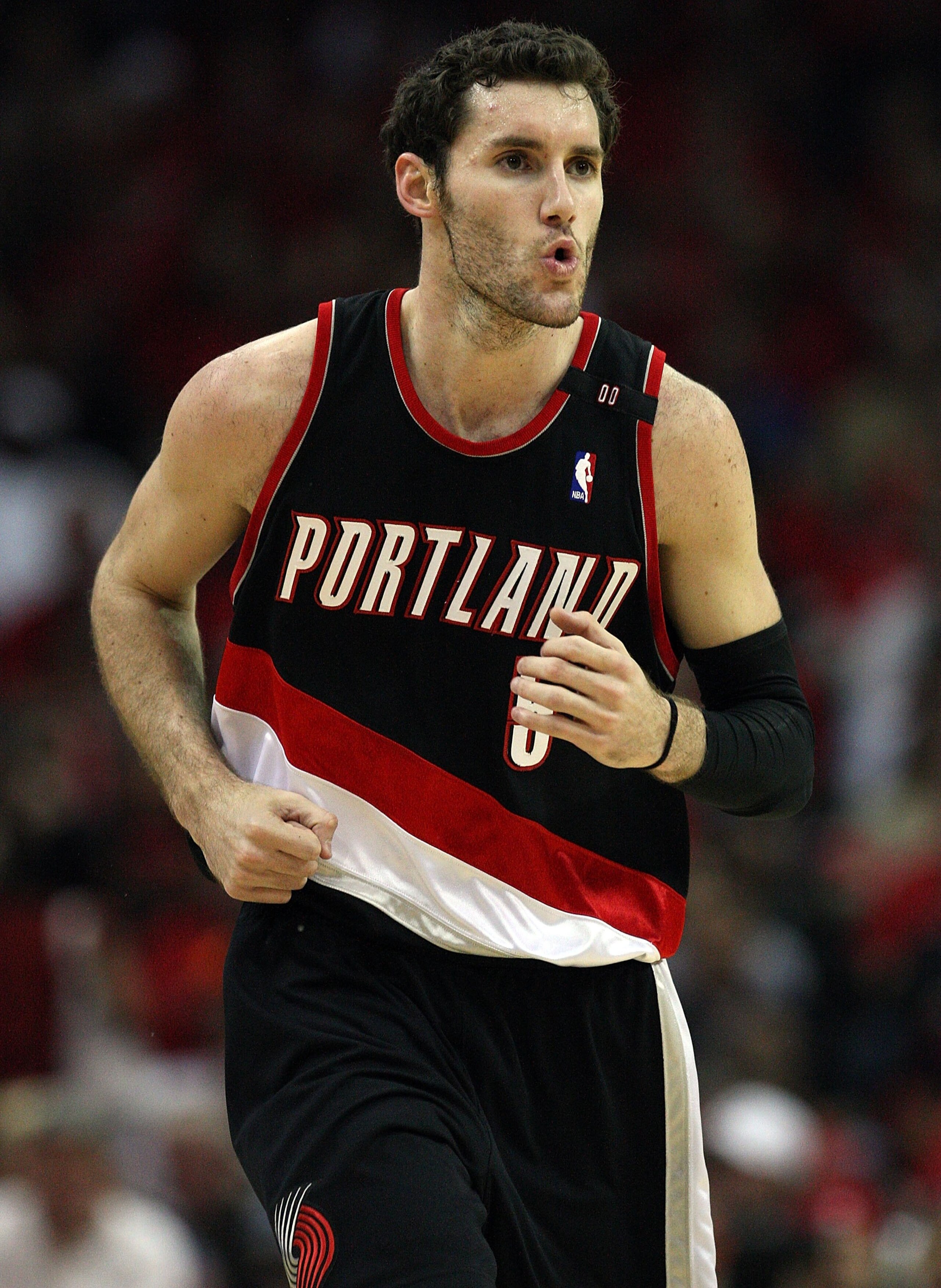 HOUSTON - APRIL 24:  Guard Rudy Fernandez #5 of the Portland Trail Blazers during play against the Houston Rockets in Game Three of the Western Conference Quarterfinals during the 2009 NBA Playoffs at Toyota Center on April 24, 2009 in Houston, Texas. NOT