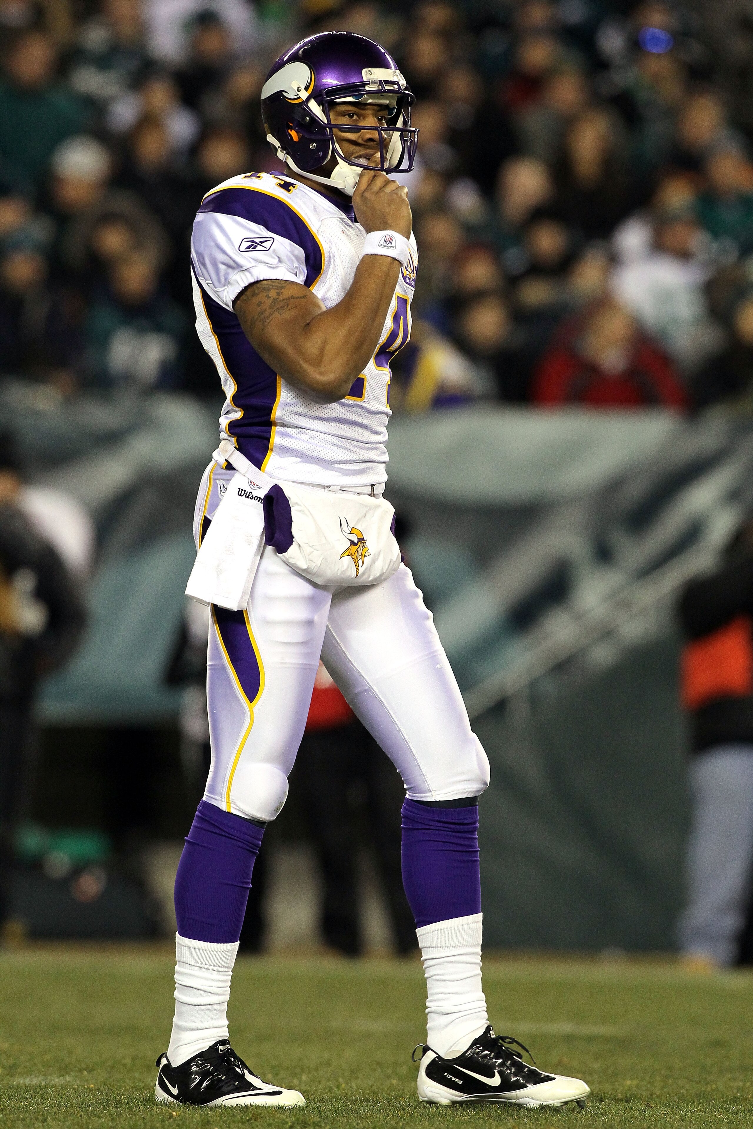 PHILADELPHIA, PA - DECEMBER 26: Joe Webb #14 of the Minnesota Vikings walks on the field after play against the Philadelphia Eagles at Lincoln Financial Field on December 26, 2010 in Philadelphia, Pennsylvania. (Photo by Jim McIsaac/Getty Images) PHILADELPHIA, PA - DECEMBER 26: Joe Webb #14 of the Minnesota Vikings walks on the field after play against the Philadelphia Eagles at Lincoln Financial Field on December 26, 2010 in Philadelphia, Pennsylvania. (Photo by Jim McIsaac/Getty Images)