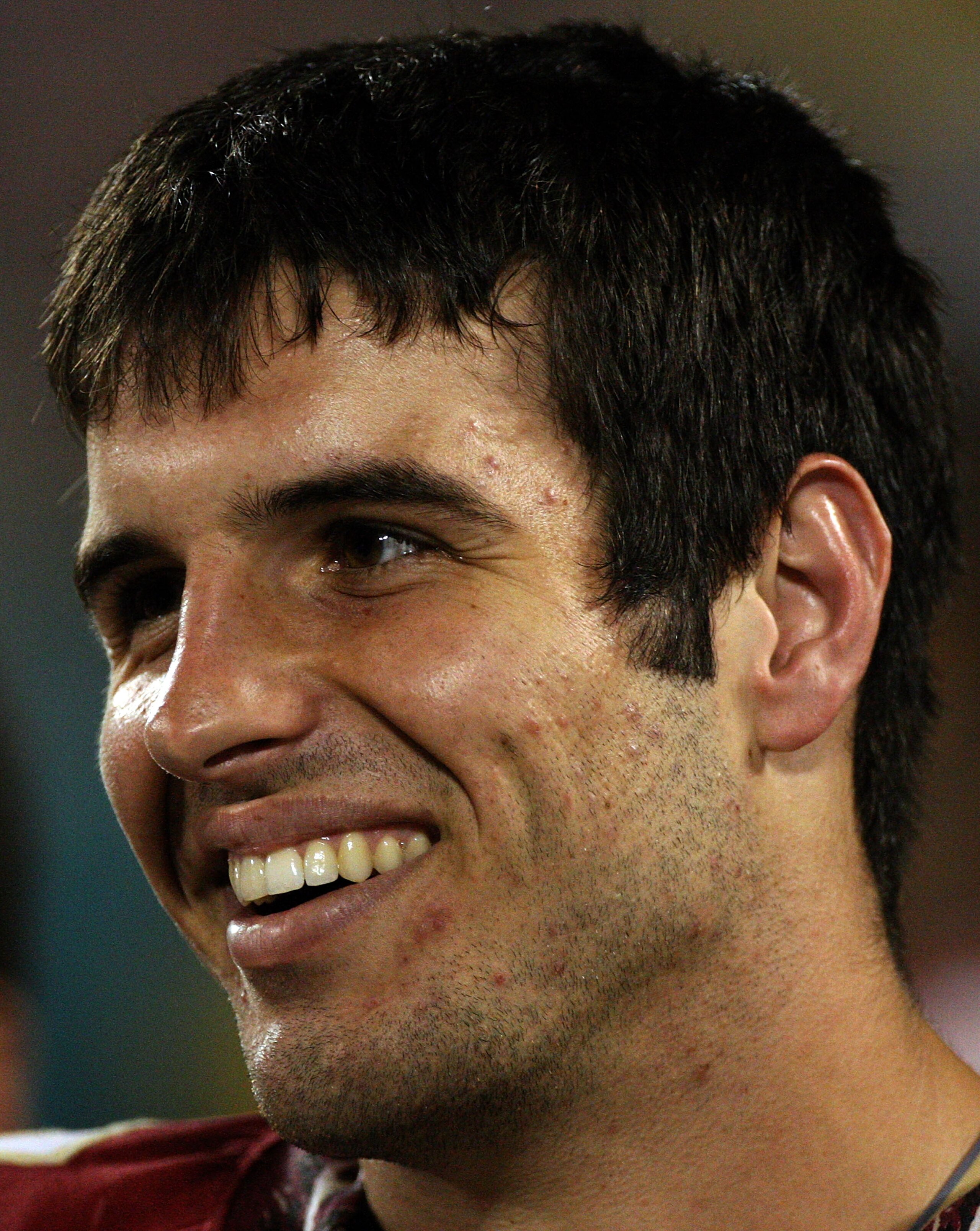 ORLANDO, FL - DECEMBER 27: Christian Ponder #7 of the Florida State Seminoles celebrates after winning the Champs Bowl against the Wisconsin Badgers on December 27, 2008 at the Citrus Bowl in Orlando, Florida.  (Photo by Sam Greenwood/Getty Images)
