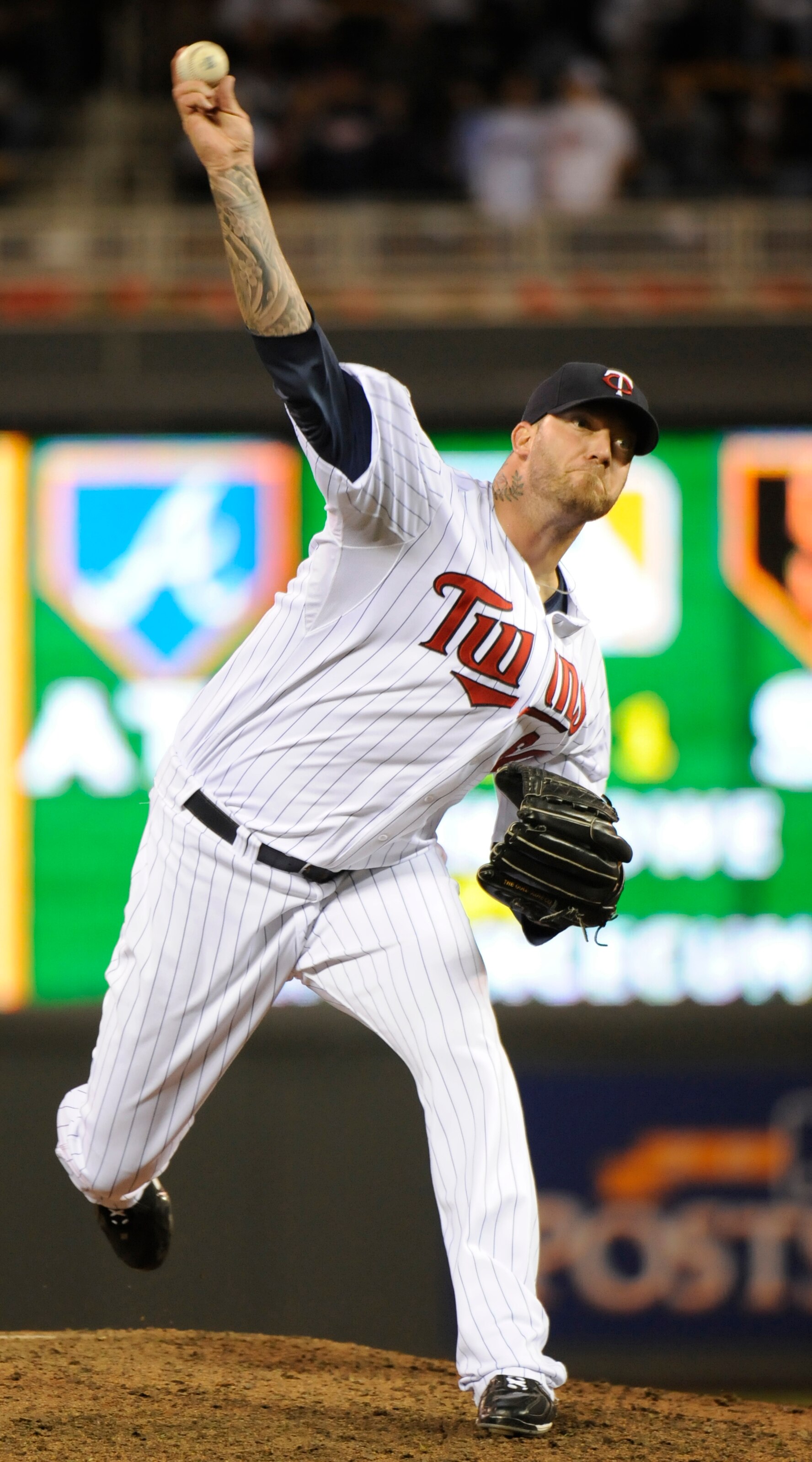 MINNEAPOLIS, MN - OCTOBER 6: Jon Rauch #60 of the Minnesota Twins pitches during game one of the ALDS against the New York Yankees on October 6, 2010 at Target Field in Minneapolis, Minnesota. (Photo by Hannah Foslien /Getty Images)