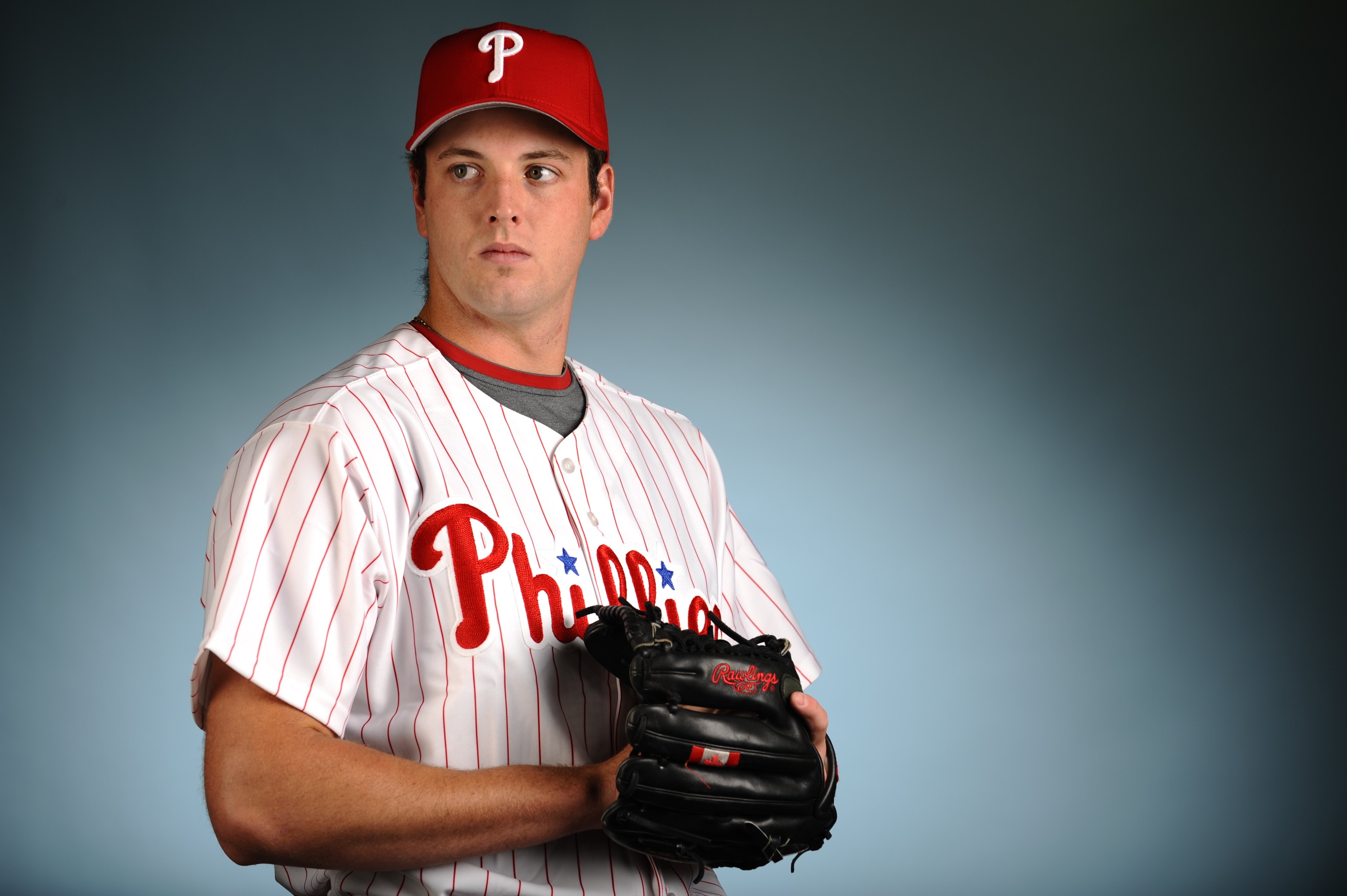 CLEARWATER, FL - FEBRUARY 21:  Scott Mathieson of the Philadelphia Phillies poses for a portrait during the spring training photo day on February 21, 2008 at Bright House Field in Clearwater, Florida.  (Photo by Robert Laberge/Getty Images)