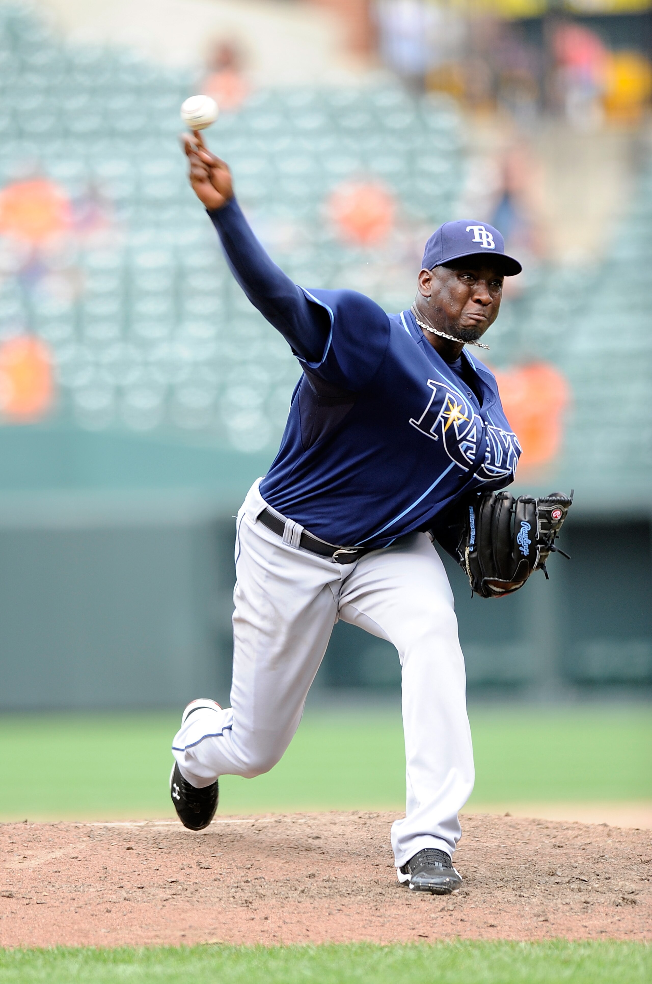 BALTIMORE - JULY 21:  Rafael Soriano #29 of the Tampa Bay Rays pitches against the Baltimore Orioles at Camden Yards on July 21, 2010 in Baltimore, Maryland.  (Photo by Greg Fiume/Getty Images)