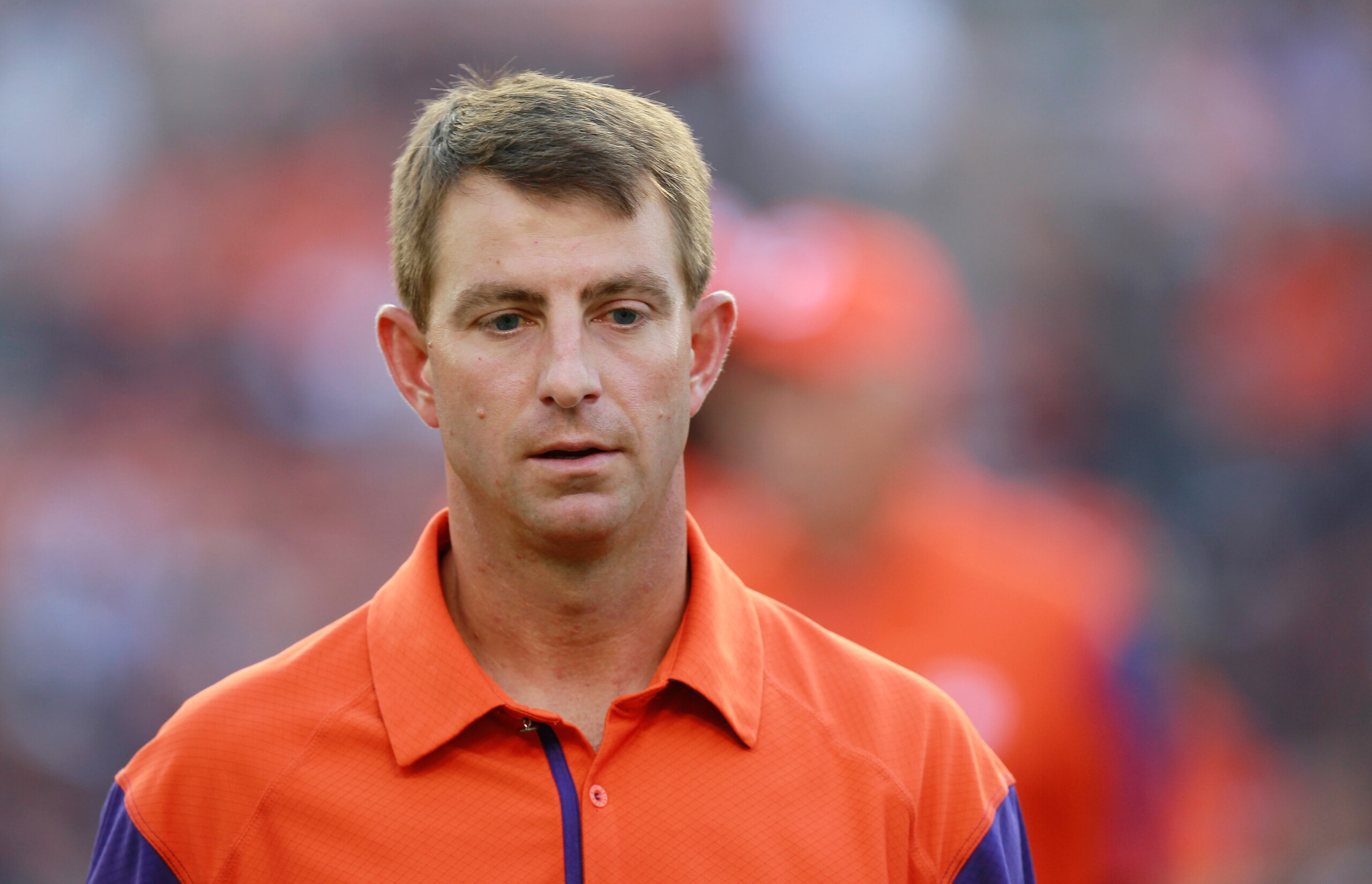 AUBURN, AL - SEPTEMBER 18:  Head coach Dabo Swinney of the Clemson Tigers against the Auburn Tigers at Jordan-Hare Stadium on September 18, 2010 in Auburn, Alabama.  (Photo by Kevin C. Cox/Getty Images)