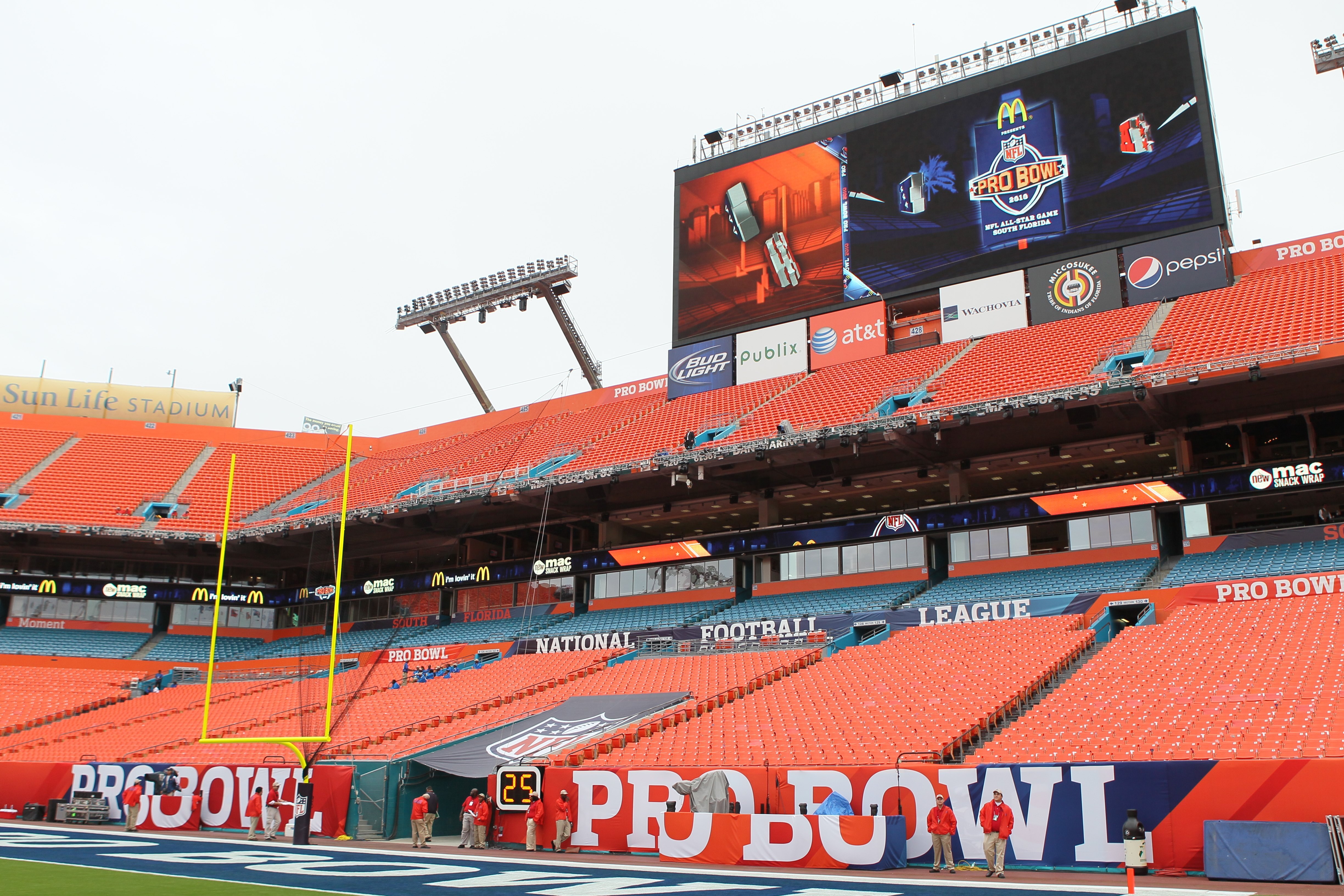 MIAMI GARDENS, FL - JANUARY 31:  Signage is seen during the 2010 AFC-NFC Pro Bowl at Sun Life Stadium on January 31, 2010 in Miami Gardens, Florida.  (Photo by Scott Halleran/Getty Images)