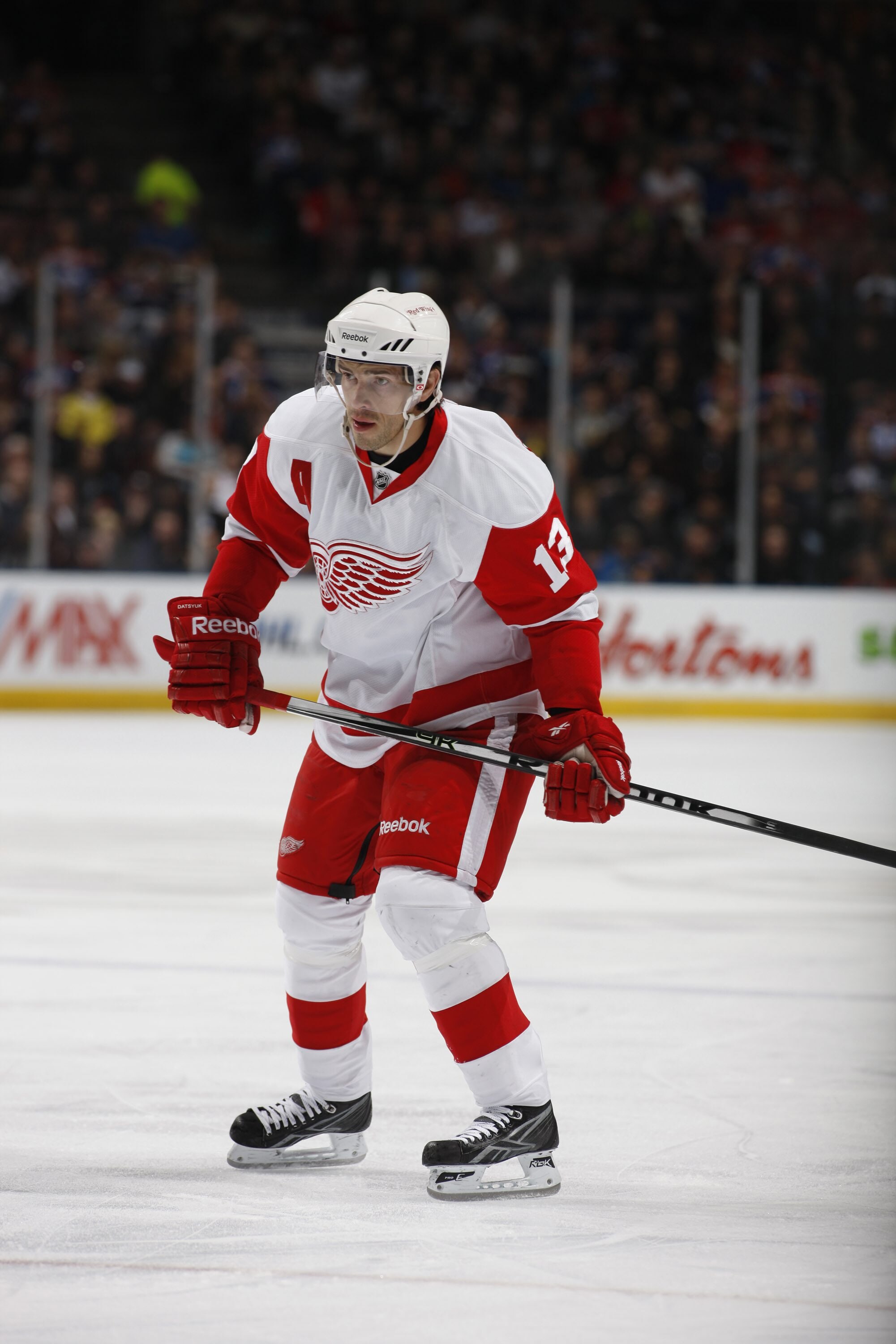 EDMONTON, CANADA - NOVEMBER 5: Pavel Datsyuk #13 of the Detroit Red Wings skates against the Edmonton Oilers on November 5, 2010 at Rexall Place in Edmonton, Alberta, Canada. (Photo by Dale MacMillan/Getty Images)