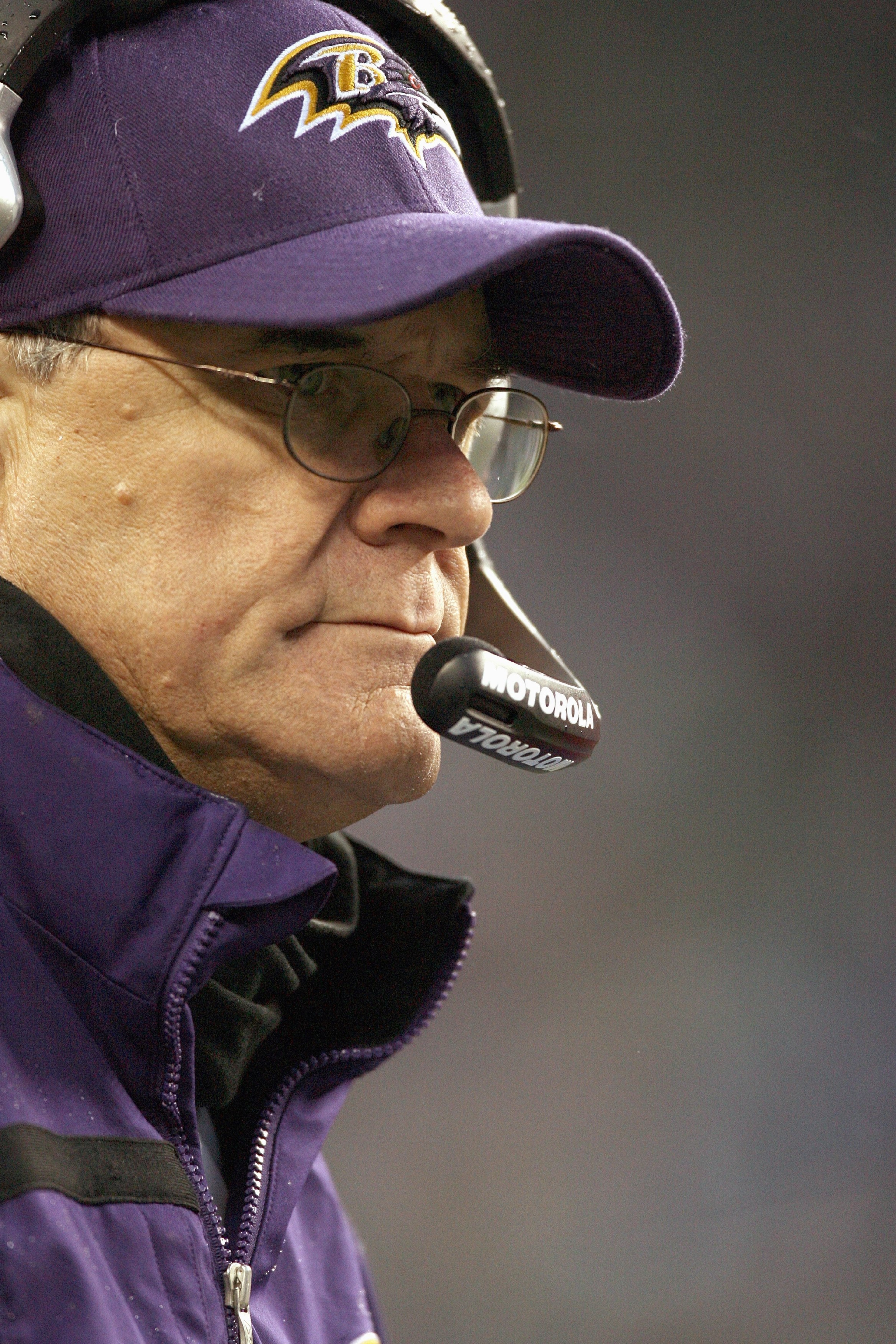 SEATTLE - DECEMBER 23: Head coach Brian Billick of the Baltimore Ravens looks on during the game against the Seattle Seahawks at Qwest Field on December 23, 2007 in Seattle, Washington. (Photo by Otto Greule Jr/Getty Images)