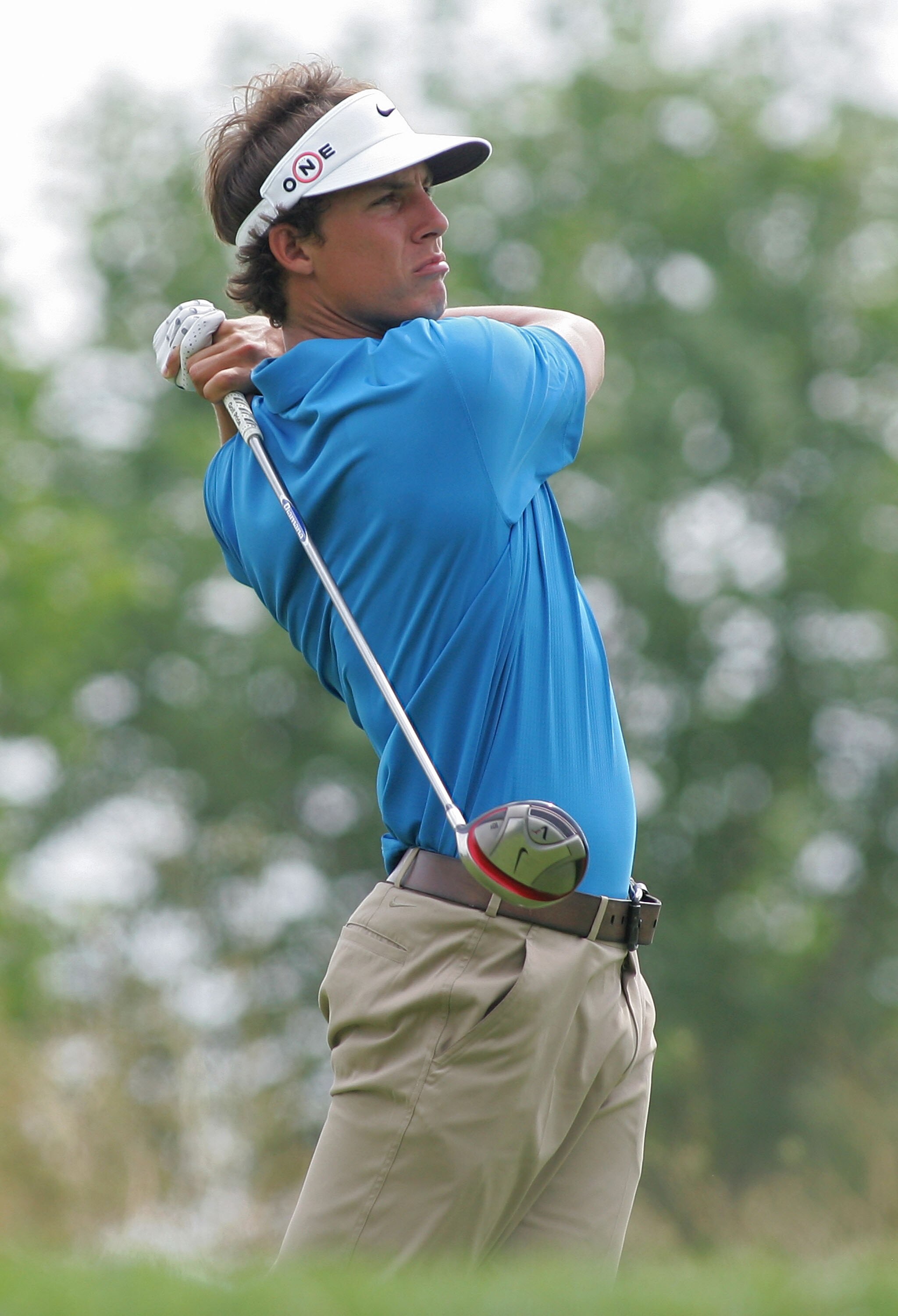 CINCINNATI - JULY 18: Jamie Lovemark hits a drive  during the final round of the Chiquita Classic held at TPC River's Bend on July 18, 2010 in Cincinnati, Ohio.  (Photo by Michael Cohen/Getty Images)