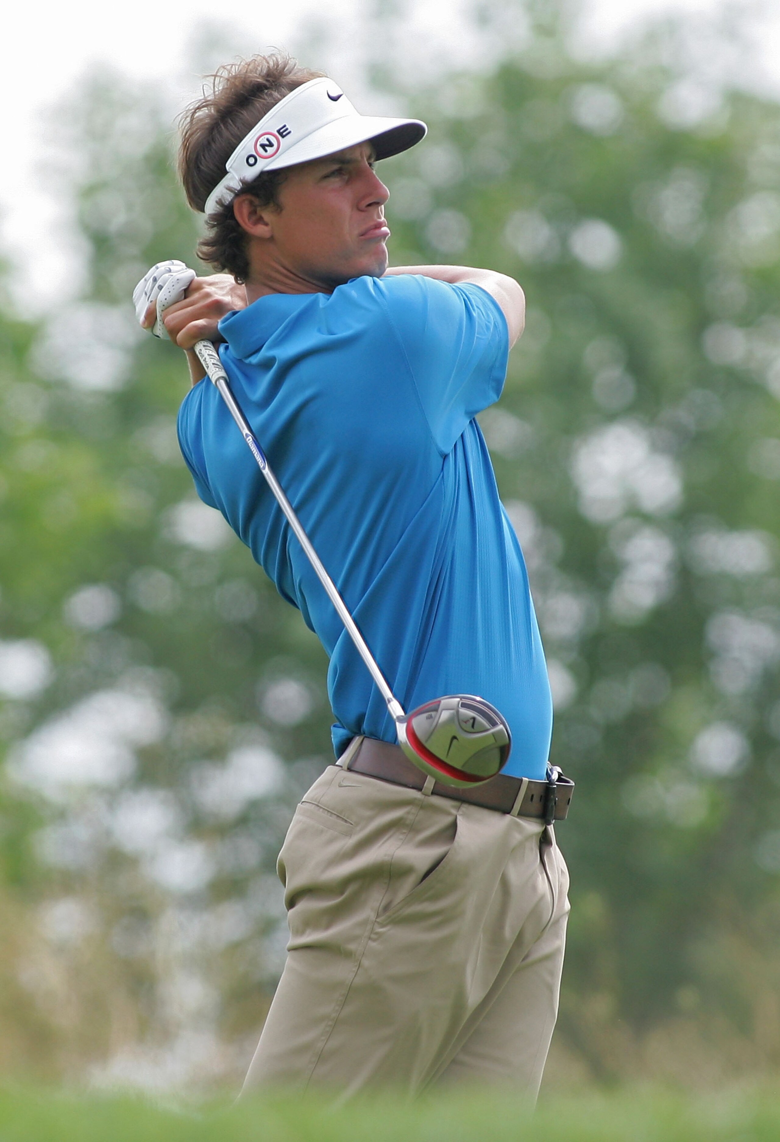 CINCINNATI - JULY 18: Jamie Lovemark hits a drive  during the final round of the Chiquita Classic held at TPC River's Bend on July 18, 2010 in Cincinnati, Ohio.  (Photo by Michael Cohen/Getty Images)