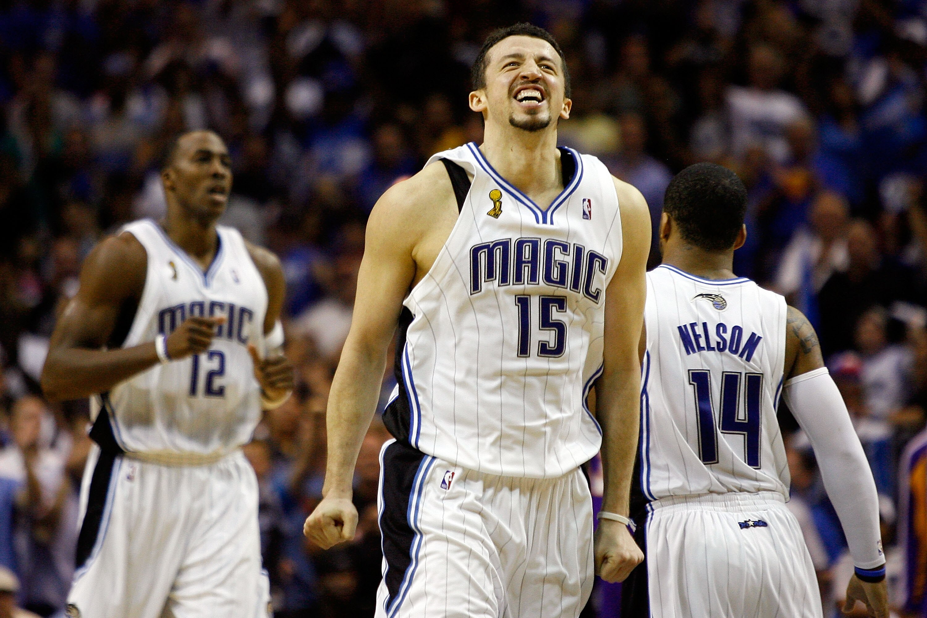 ORLANDO, FL - JUNE 11:  Hedo Turkoglu #15 of the Orlando Magic reacts in the final minute of the fourth quarter in Game Four of the 2009 NBA Finals against the Los Angeles Lakers on June 11, 2009 at Amway Arena in Orlando, Florida.  NOTE TO USER:  User ex