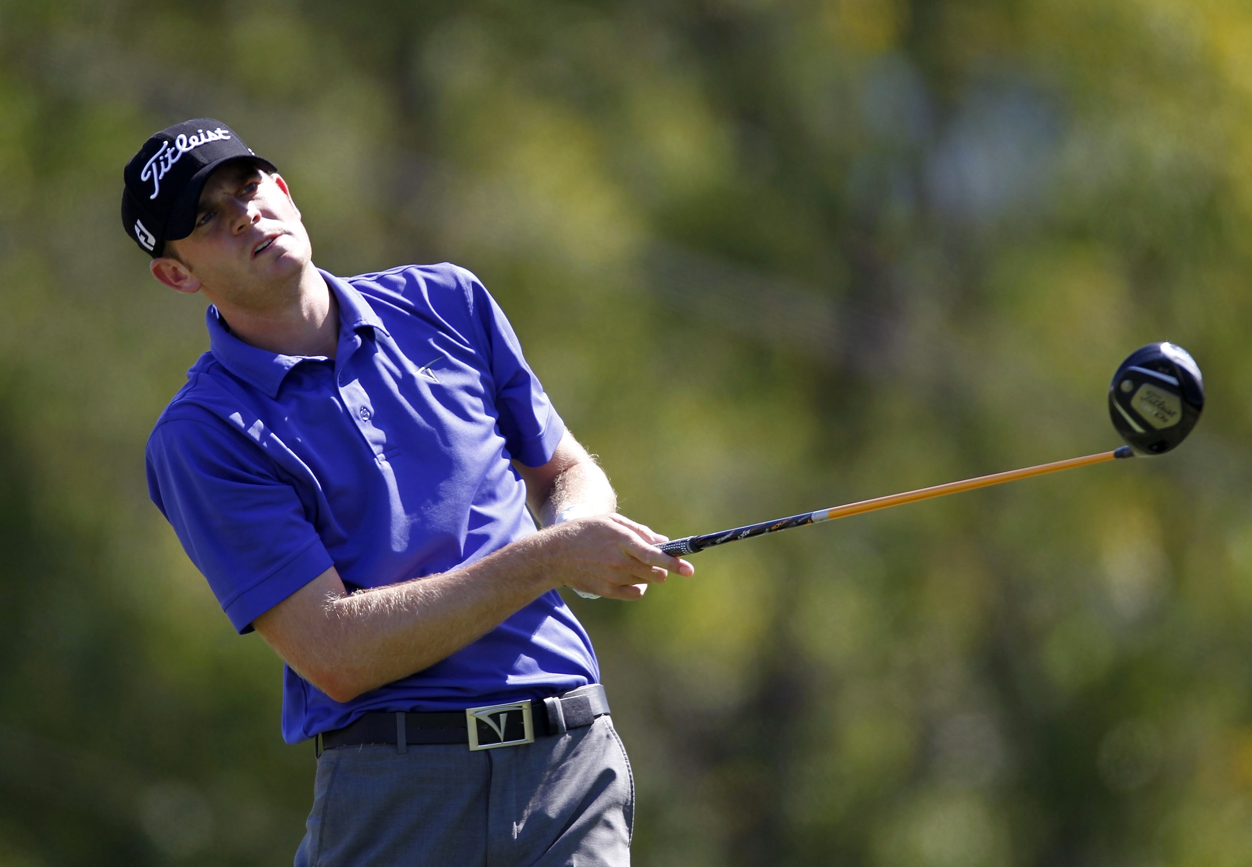 CANONSBURG, PA - SEPTEMBER 02:  Brendan Steele watches his tee shot on the eighth hole during the first round of the Mylan Classic presented by CONSOL Energy at Southpointe Golf Club on September 2, 2010 in Canonsburg, Pennsilvania.  (Photo by Gregory Sha