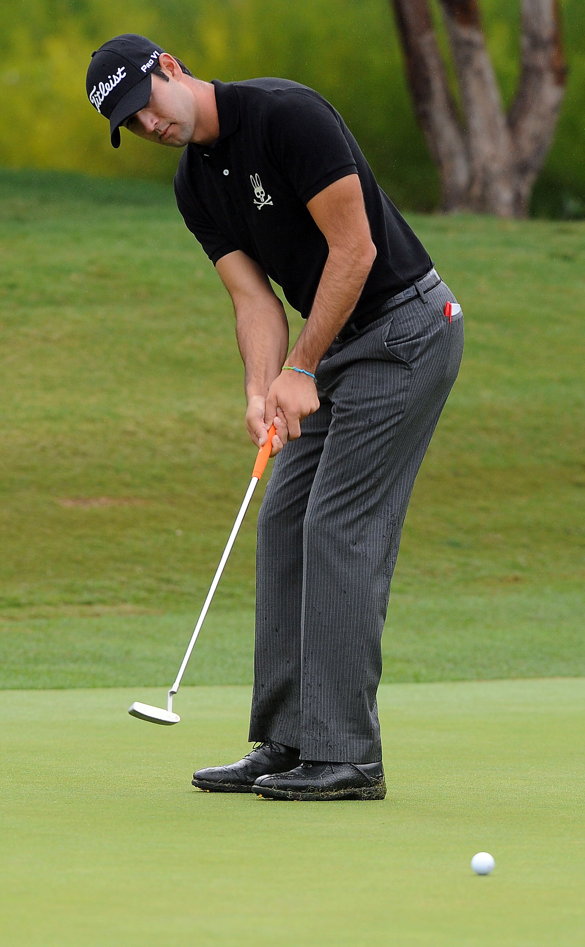 LAS VEGAS, NV - OCTOBER 22: Cameron Tringale hits his putt on the 7th hole during the second round of the Justin Timberlake Shriners Hospitals for Children Open on October 22, 2010 in Las Vegas, Nevada. (Photo by Steve Dykes/Getty Images)
