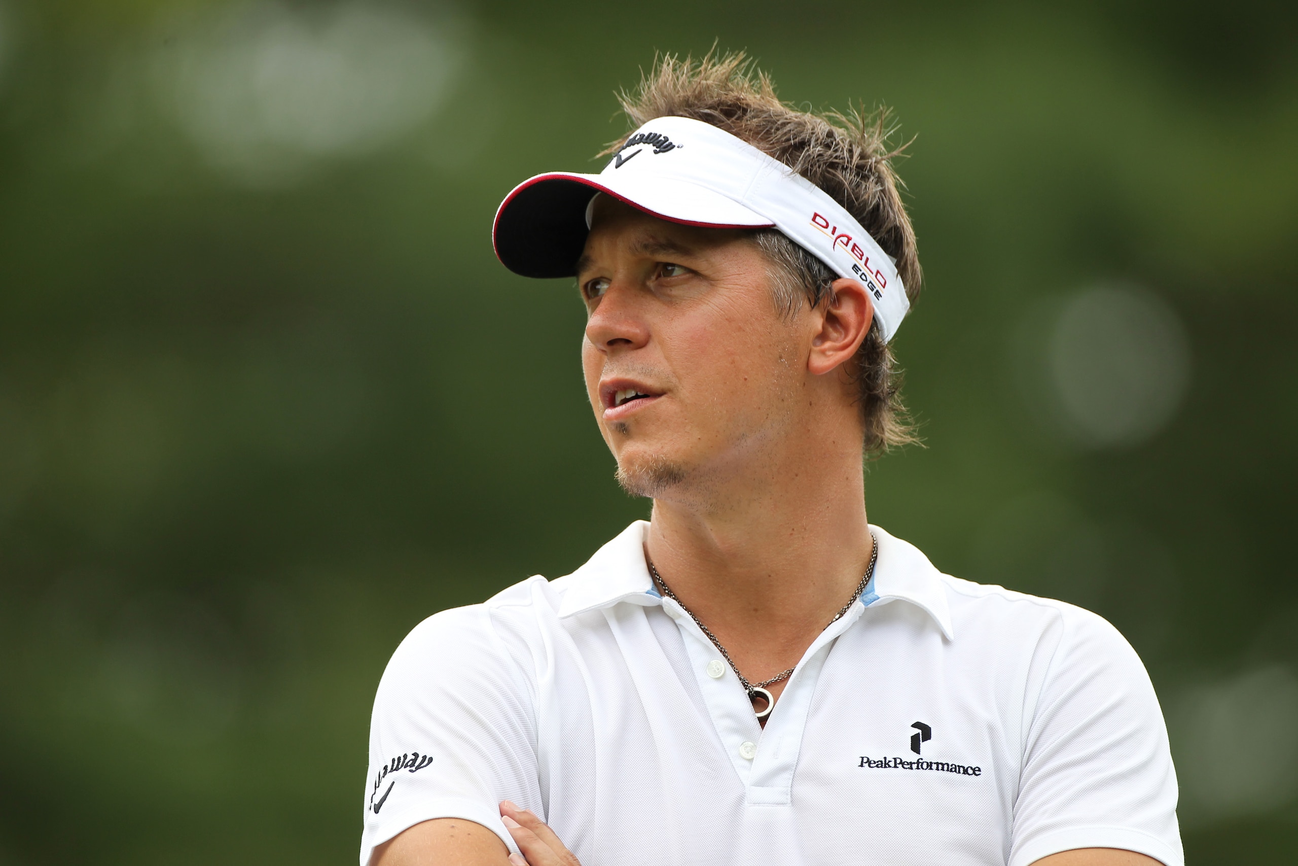 GREENSBORO, NC - AUGUST 19: Fredrik Jacobson of Sweden stands on the 11th green during the first round of the Wyndham Championship at Sedgefield Country Club on August 19, 2010 in Greensboro, North Carolina. (Photo by Hunter Martin/Getty Images)