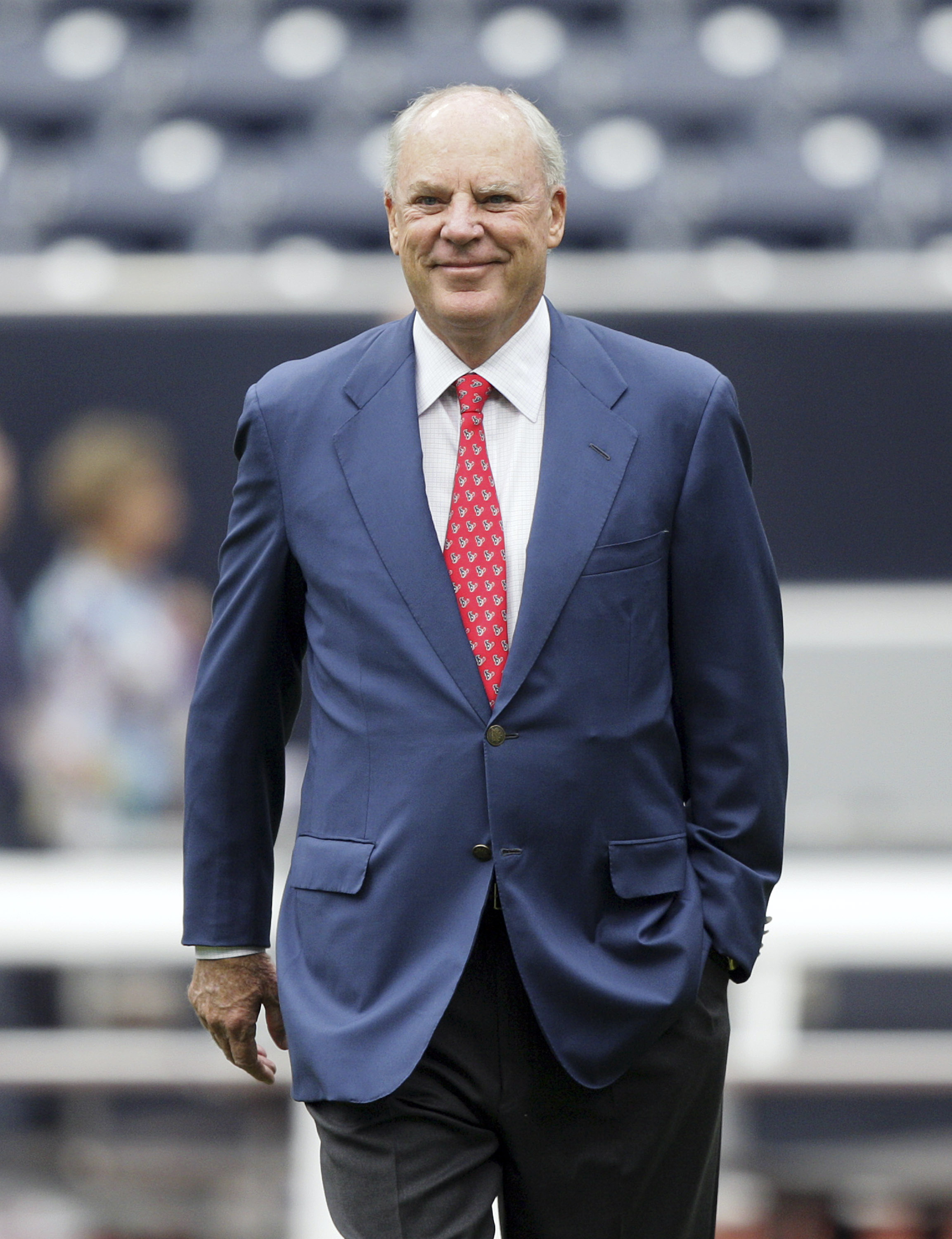 HOUSTON - SEPTEMBER 26:  Houston Texans owner Bob McNair walks on the field before a football game against the Dallas Cowboys at Reliant Stadium on September 26, 2010 in Houston, Texas.  (Photo by Bob Levey/Getty Images)