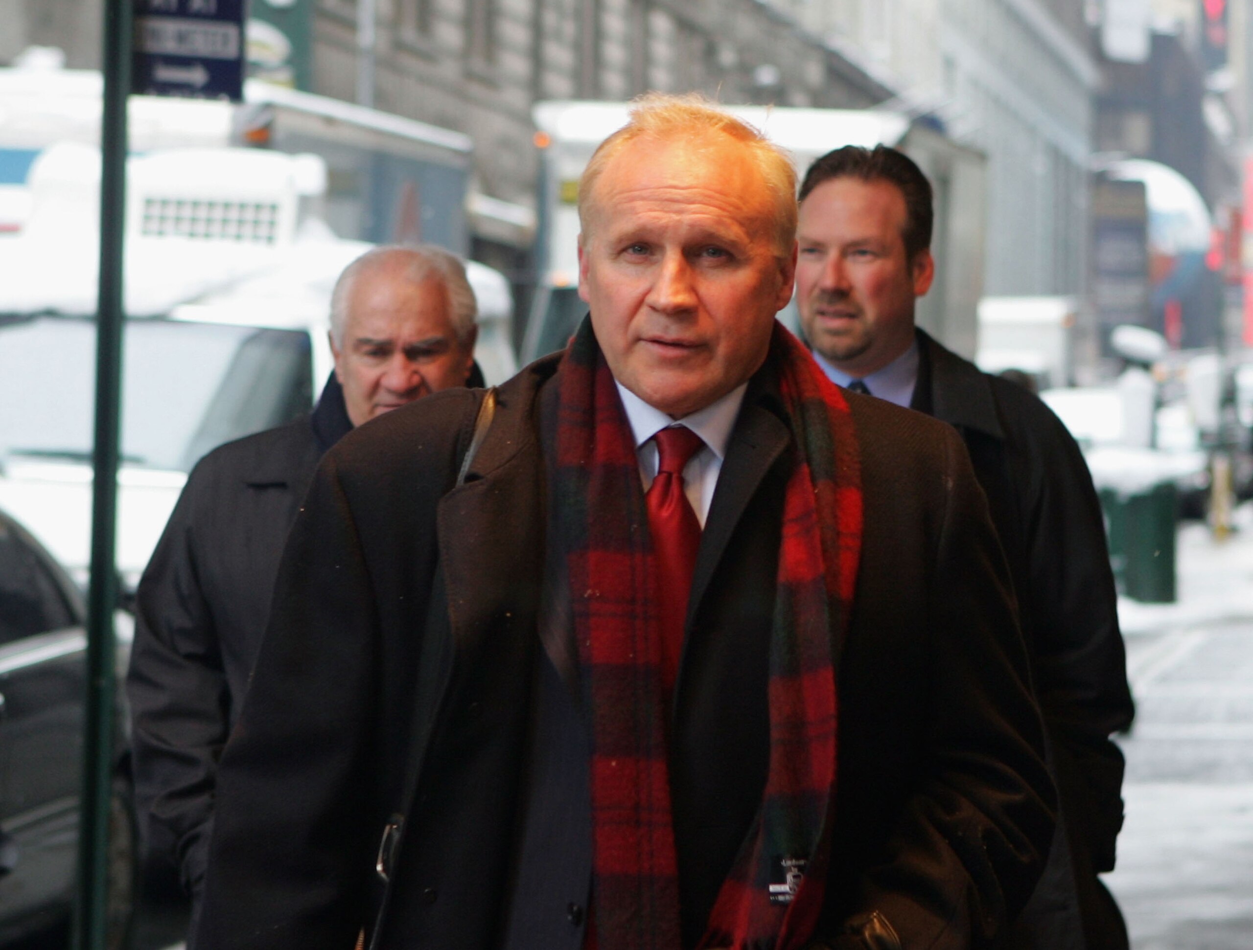 NEW YORK - MARCH 1:  Colin Campbell of the National Hockey League arrives at the NHL Board of Governors meetings at the Westin Hotel in Times Square March 1, 2005 in New York City.  (Photo by Bruce Bennett/Getty Images)