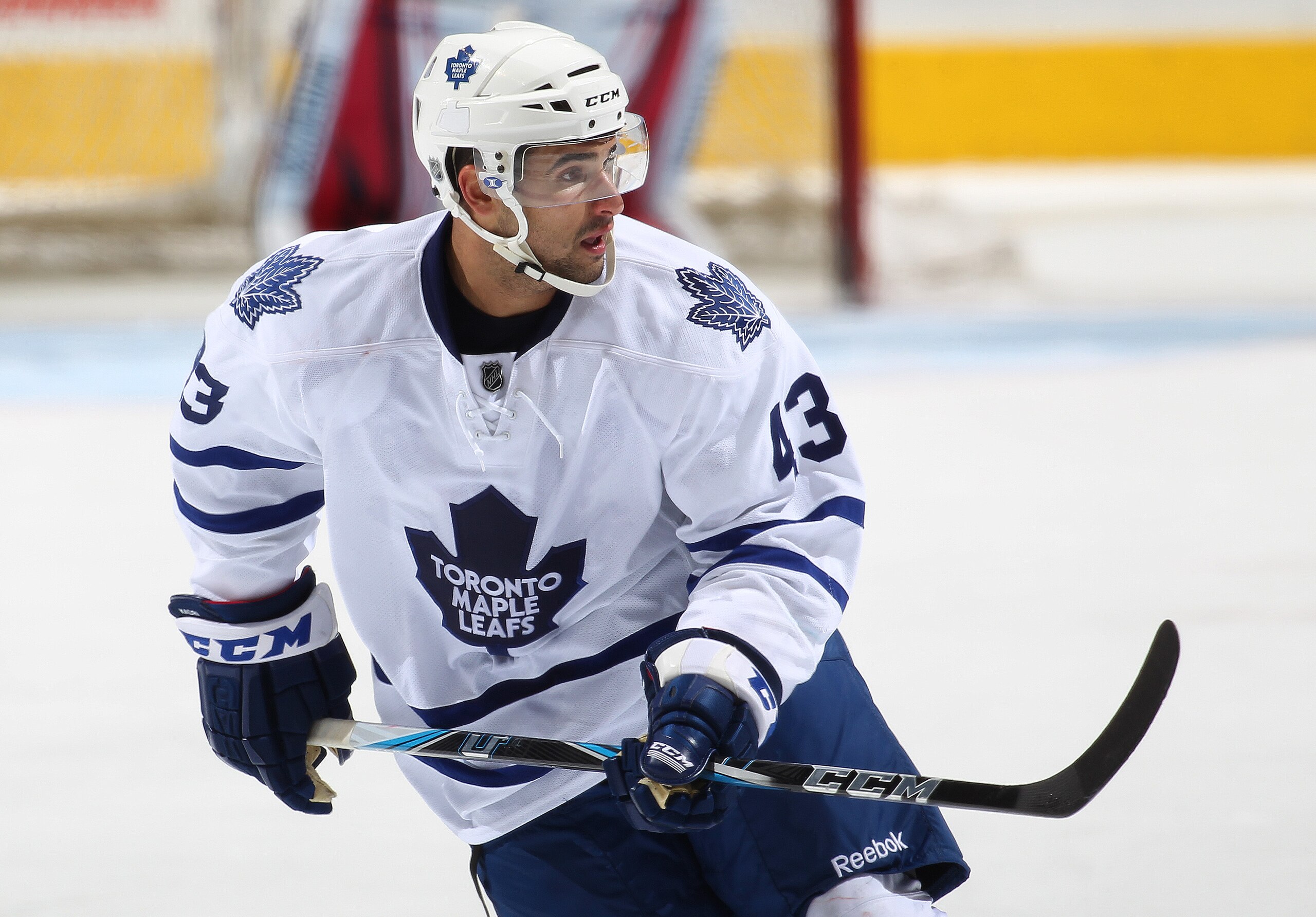 LONDON, CANADA - SEPTEMBER 11: Nazem Kadri #43 of the Toronto Maple Leafs skates in a game against the Chicago Black Hawks during the NHL Rookie Tournament on September 11,2010 at the John Labatt Centre in London,Ontario. The Leafs defeated the Hawks 6-3 LONDON, CANADA - SEPTEMBER 11: Nazem Kadri #43 of the Toronto Maple Leafs skates in a game against the Chicago Black Hawks during the NHL Rookie Tournament on September 11,2010 at the John Labatt Centre in London,Ontario. The Leafs defeated the Hawks 6-3