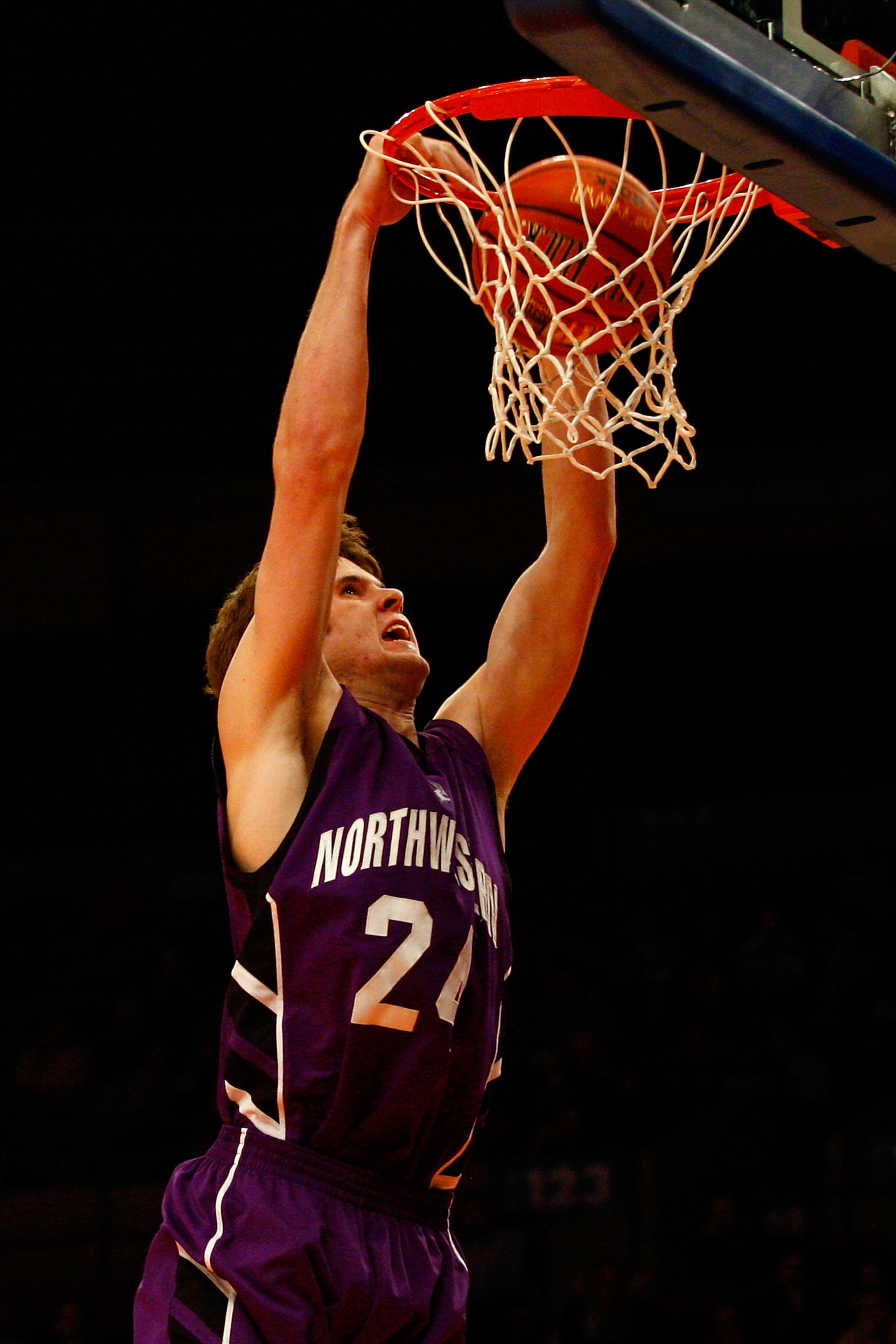 NEW YORK, NY - DECEMBER 20: John Shurna #24 of the Northwestern Wildcats dunks against the St. Francis Terriers during the Madison Square Garden Holiday Festival at Madison Square Garden on December 20, 2010 in New York City. (Photo by Chris Chambers/Ge NEW YORK, NY - DECEMBER 20: John Shurna #24 of the Northwestern Wildcats dunks against the St. Francis Terriers during the Madison Square Garden Holiday Festival at Madison Square Garden on December 20, 2010 in New York City. (Photo by Chris Chambers/Ge