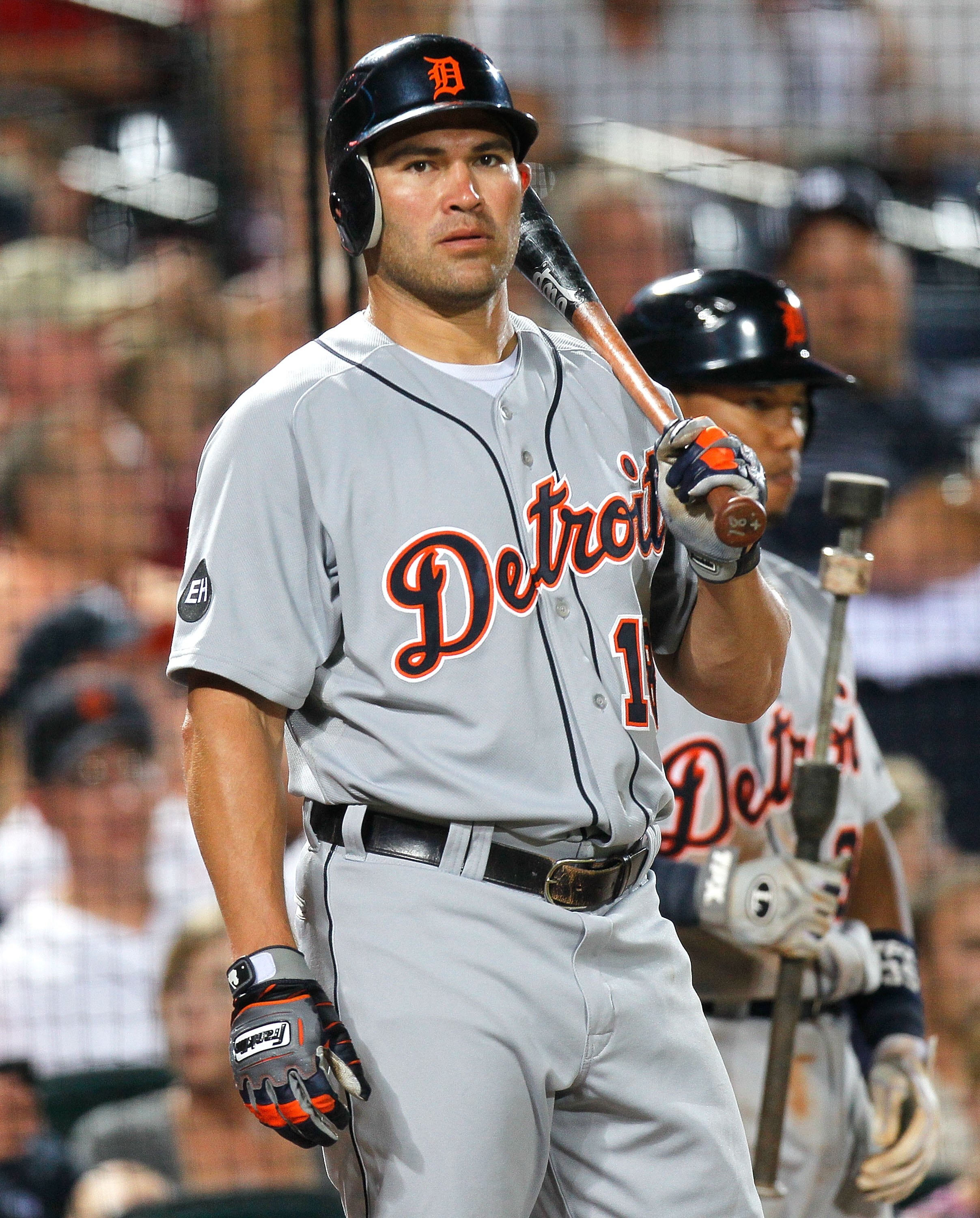 ATLANTA - JUNE 25:  Johnny Damon #18 of the Detroit Tigers against the Atlanta Braves at Turner Field on June 25, 2010 in Atlanta, Georgia.  (Photo by Kevin C. Cox/Getty Images)