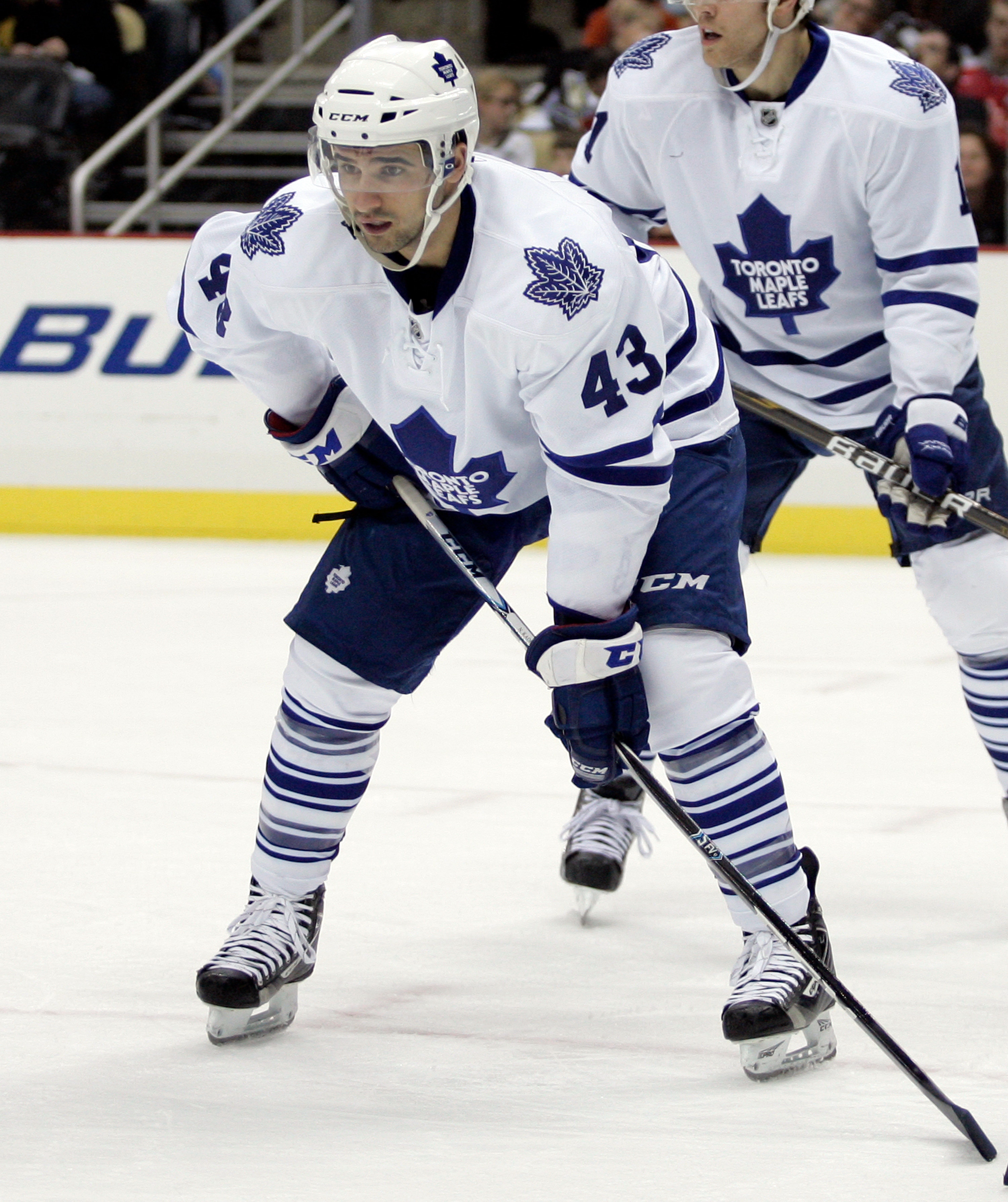 PITTSBURGH, PA - DECEMBER 08:  Nazem Kadri #43 of the Toronto Maple Leafs skates against the Pittsburgh Penguins at Consol Energy Center on December 8, 2010 in Pittsburgh, Pennsylvania.  Penguins defeated the Maple Leafs 5-2.  (Photo by Justin K. Aller/Ge