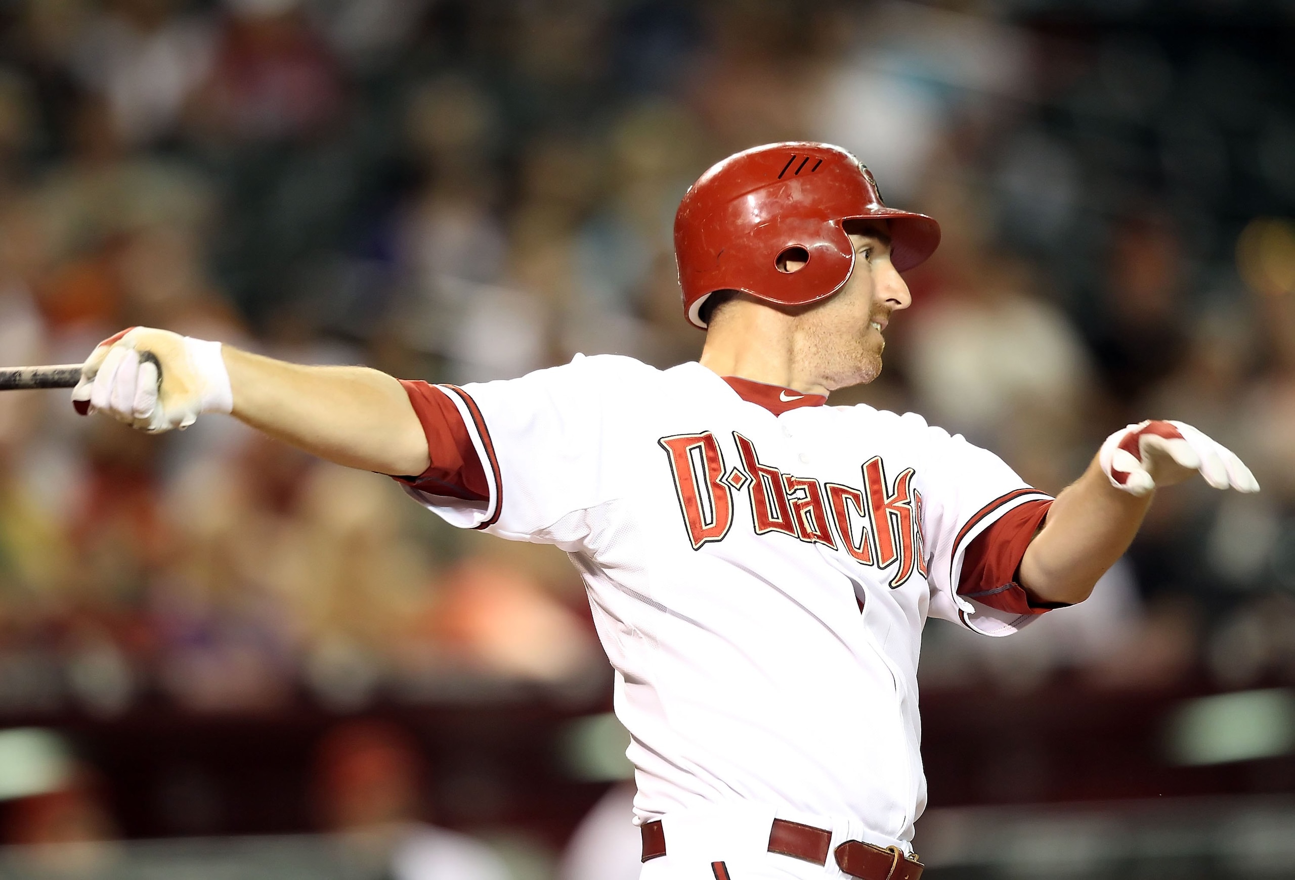 PHOENIX - MAY 20:  Adam LaRoche #25 of the Arizona Diamondbacks bats against the San Francisco Giants during the Major League Baseball game at Chase Field on May 20, 2010 in Phoenix, Arizona. The Diamondbacks defeated the Giants 8-7.  (Photo by Christian 
