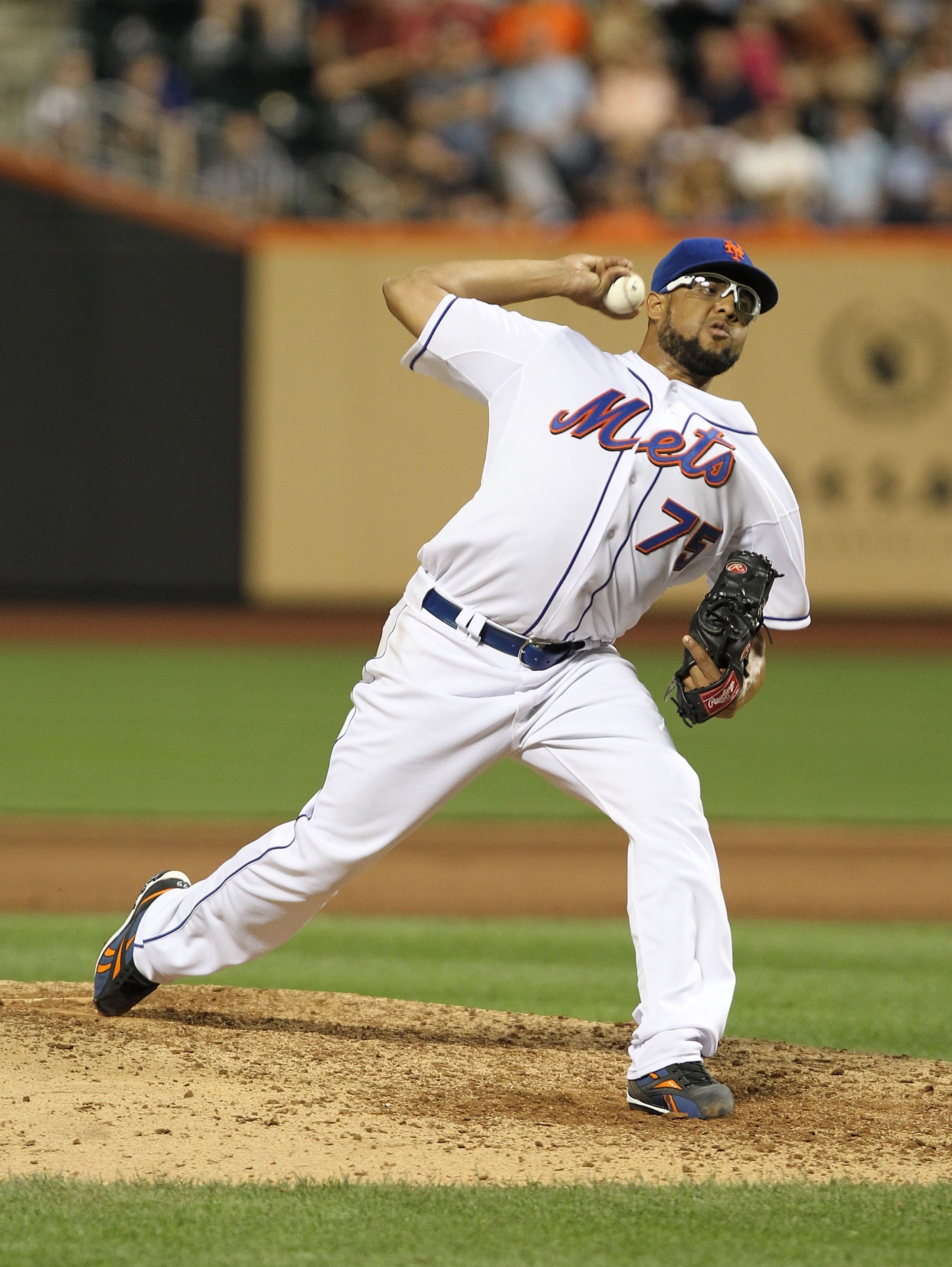 NEW YORK - JUNE 23:  Francisco Rodriguez #75 of the New York Mets pitches against the Detroit Tigers at Citi Field on June 23, 2010 in the Flushing neighborhood of the Queens borough of New York City.  (Photo by Nick Laham/Getty Images)